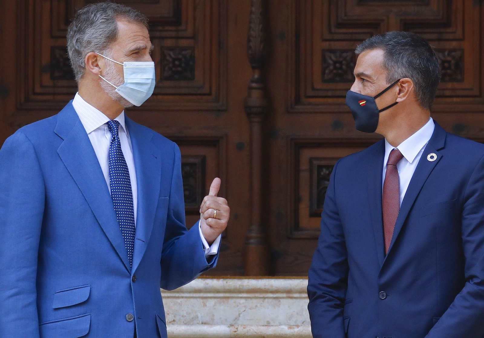 El rey recibe a Pedro Sánchez en el Palacio de Marivent