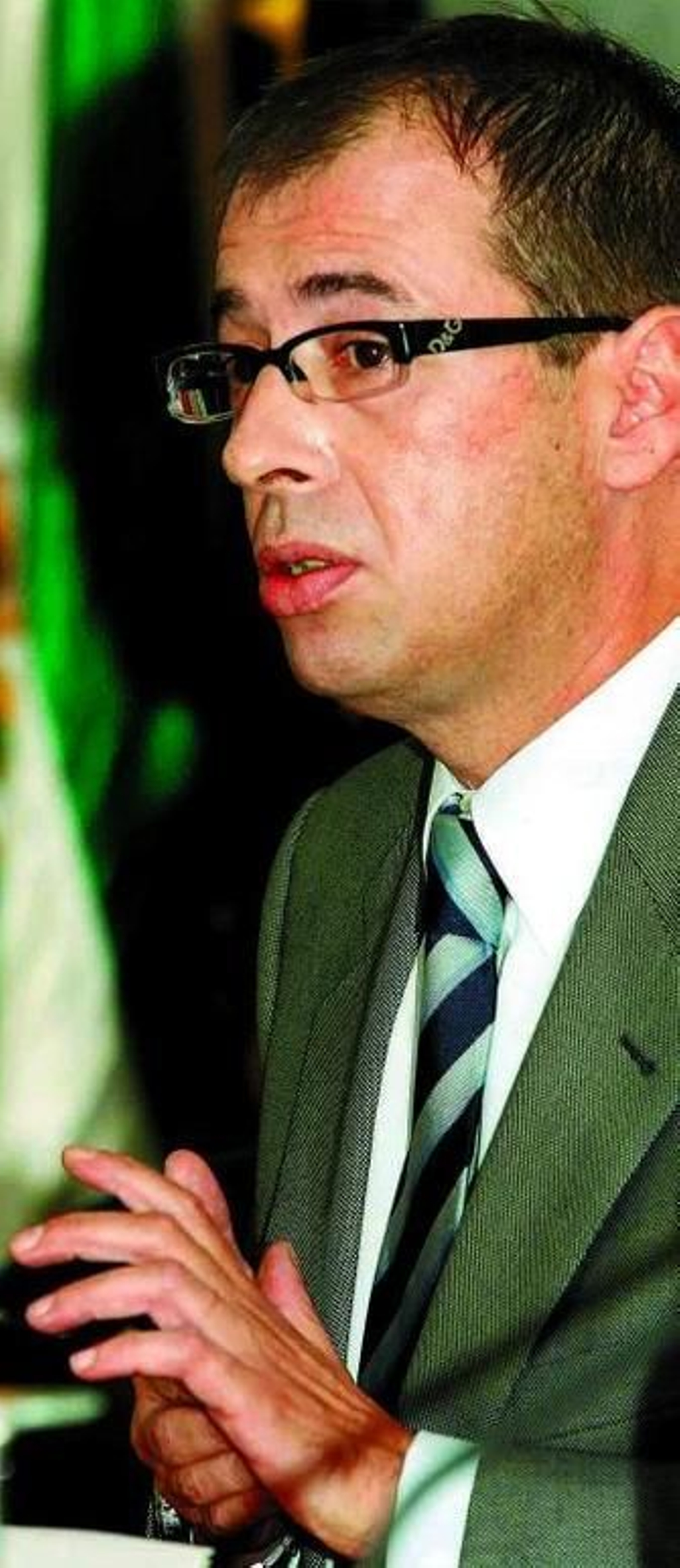 El juez Óscar Pérez, ayer, durante la conferencia.