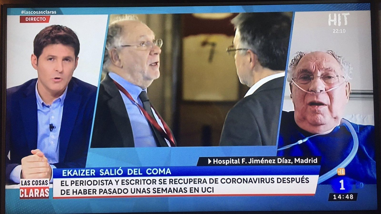 Jesús Cintora entrevista a Ernest Ekaizer desde el hospital Jesús Cintora entrevista a Ernest Ekaizer desde el hospital