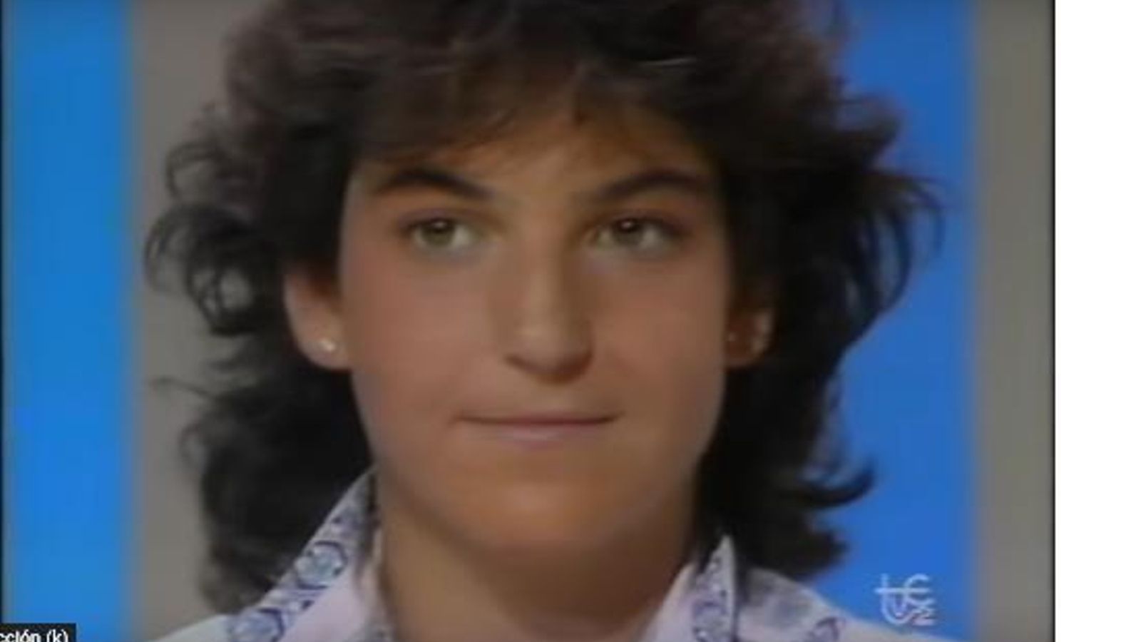 Arantxa Sánchez Vicario en 'Estadio 2', con el primer logotipo de la Segunda Cadena de TVE