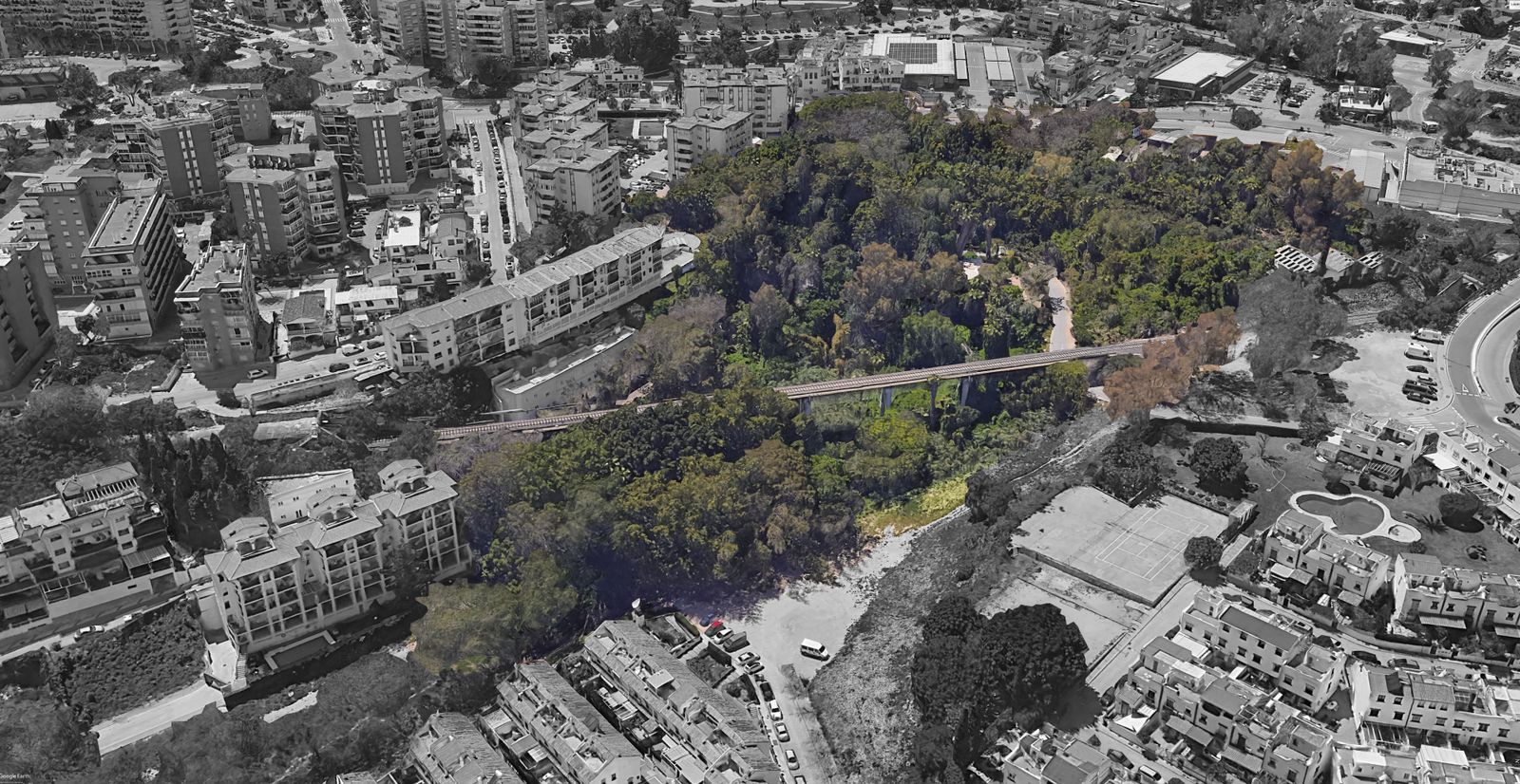 Vista de los jardines del Pan Triste, en Torremolinos.