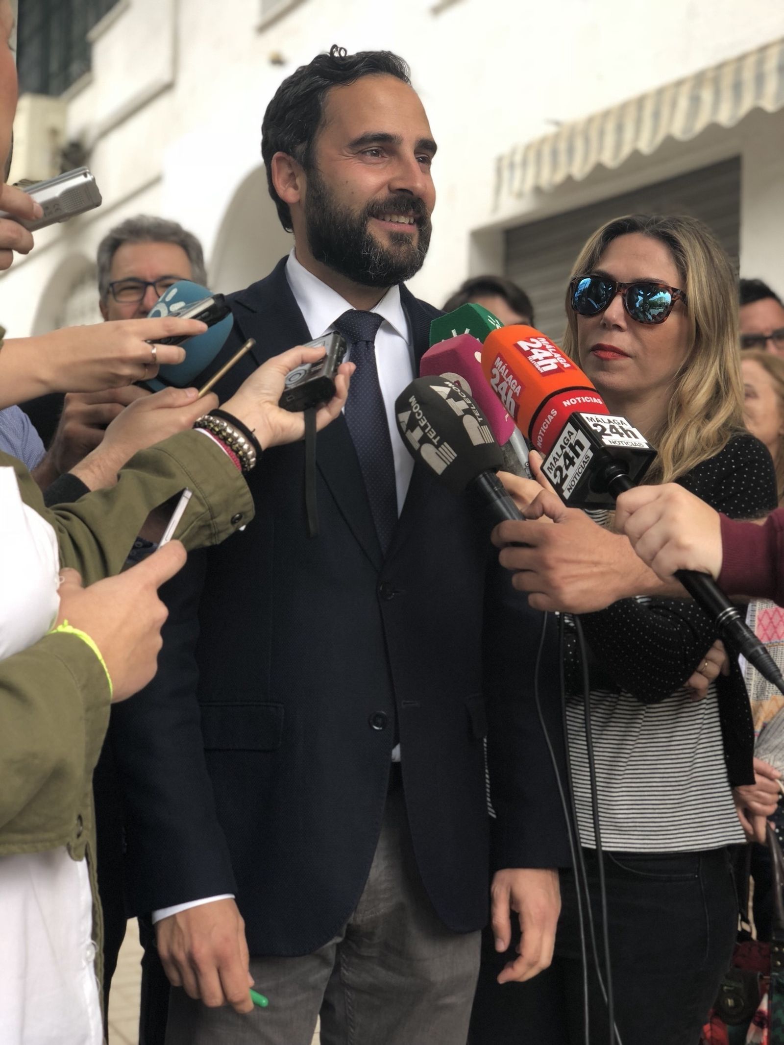 Daniel Pérez, ayer, en la presentación de su precandidatura.