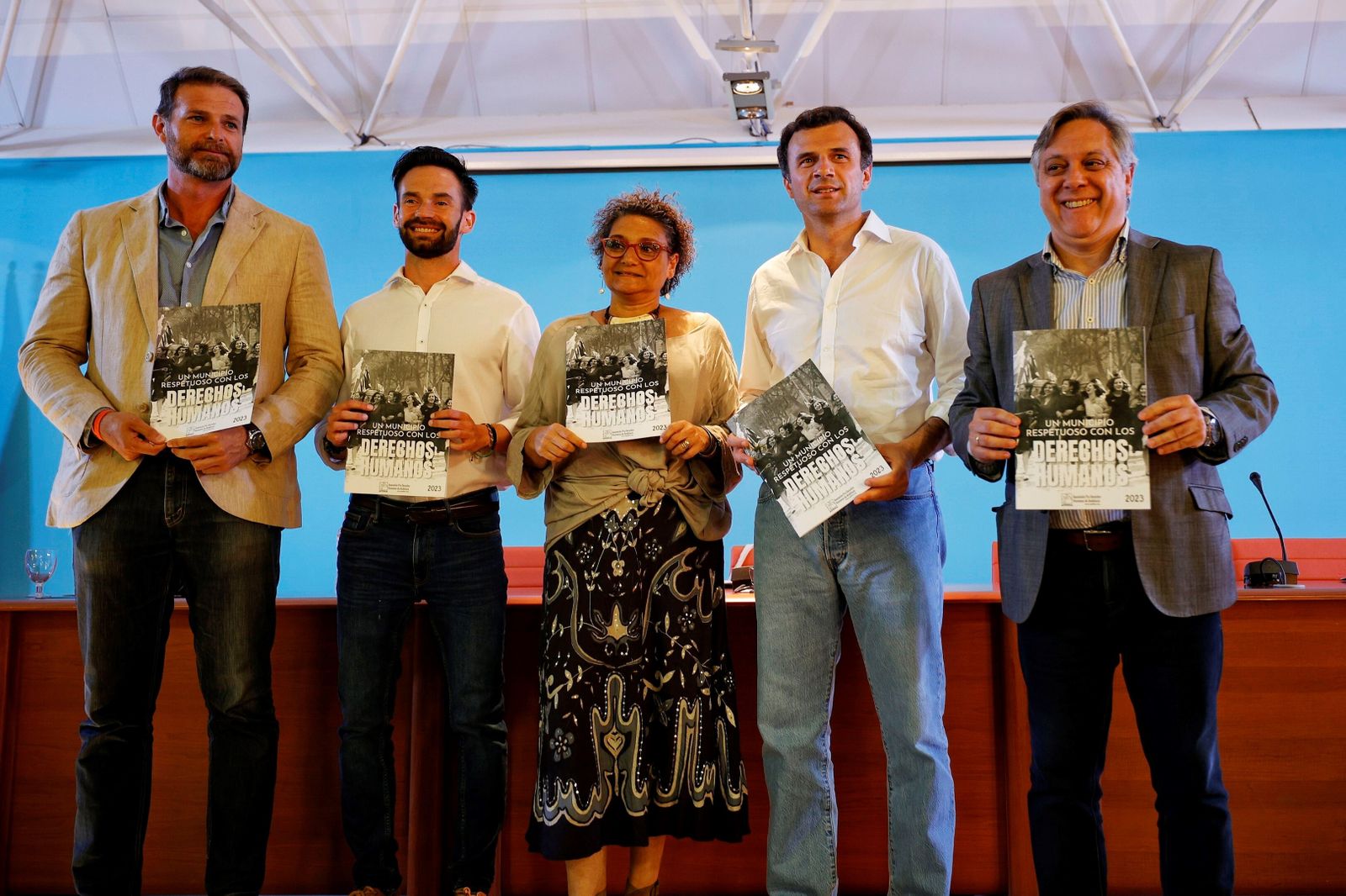 Juan De Dios Sánchez (Cs), David de la Cruz (Adelante Izquierda Gaditana), Marina Liberato (Podemos), Bruno García (PP) y Óscar Torres (PSOE).