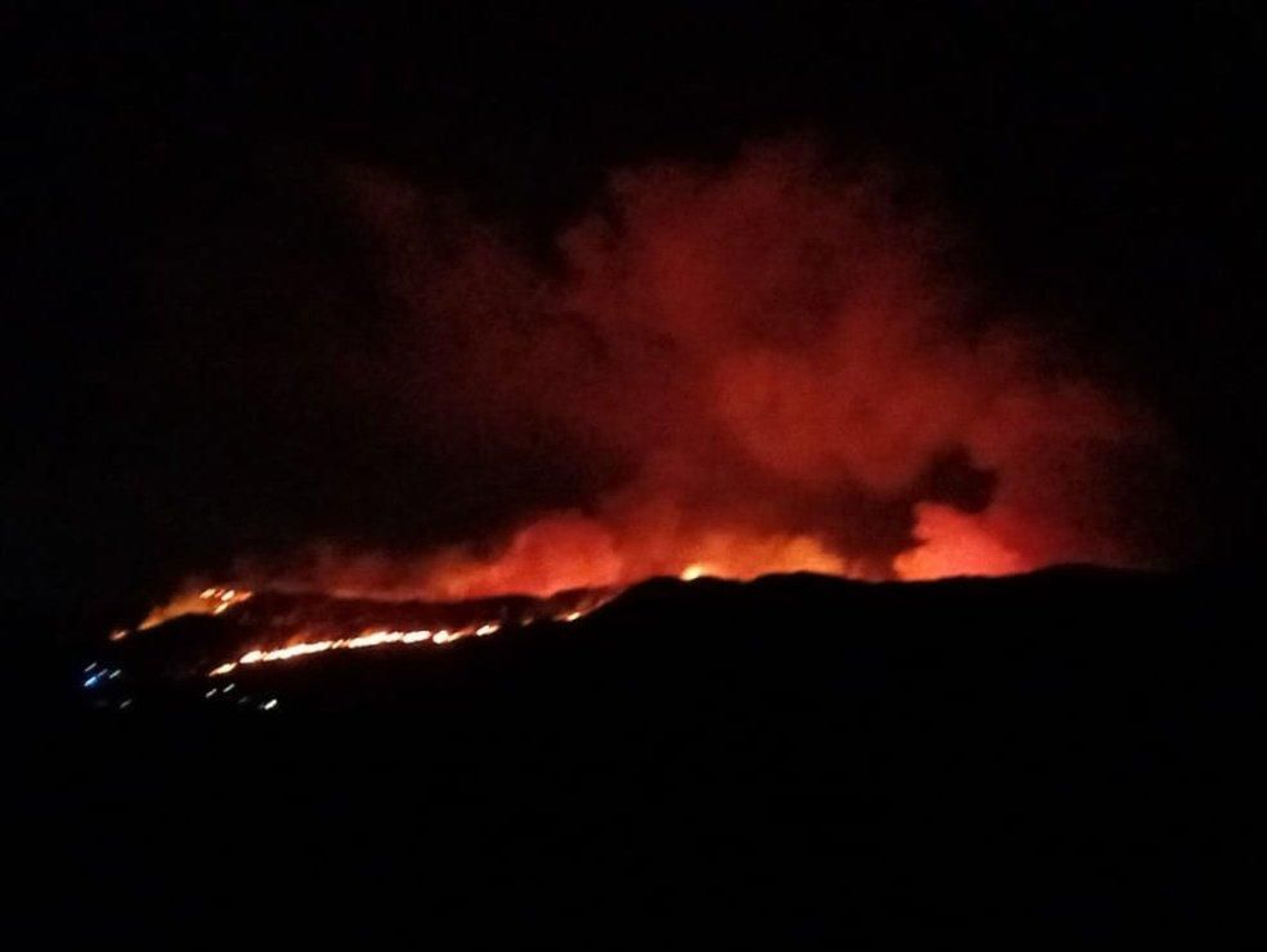 Imagen del incendio de Lubrín.