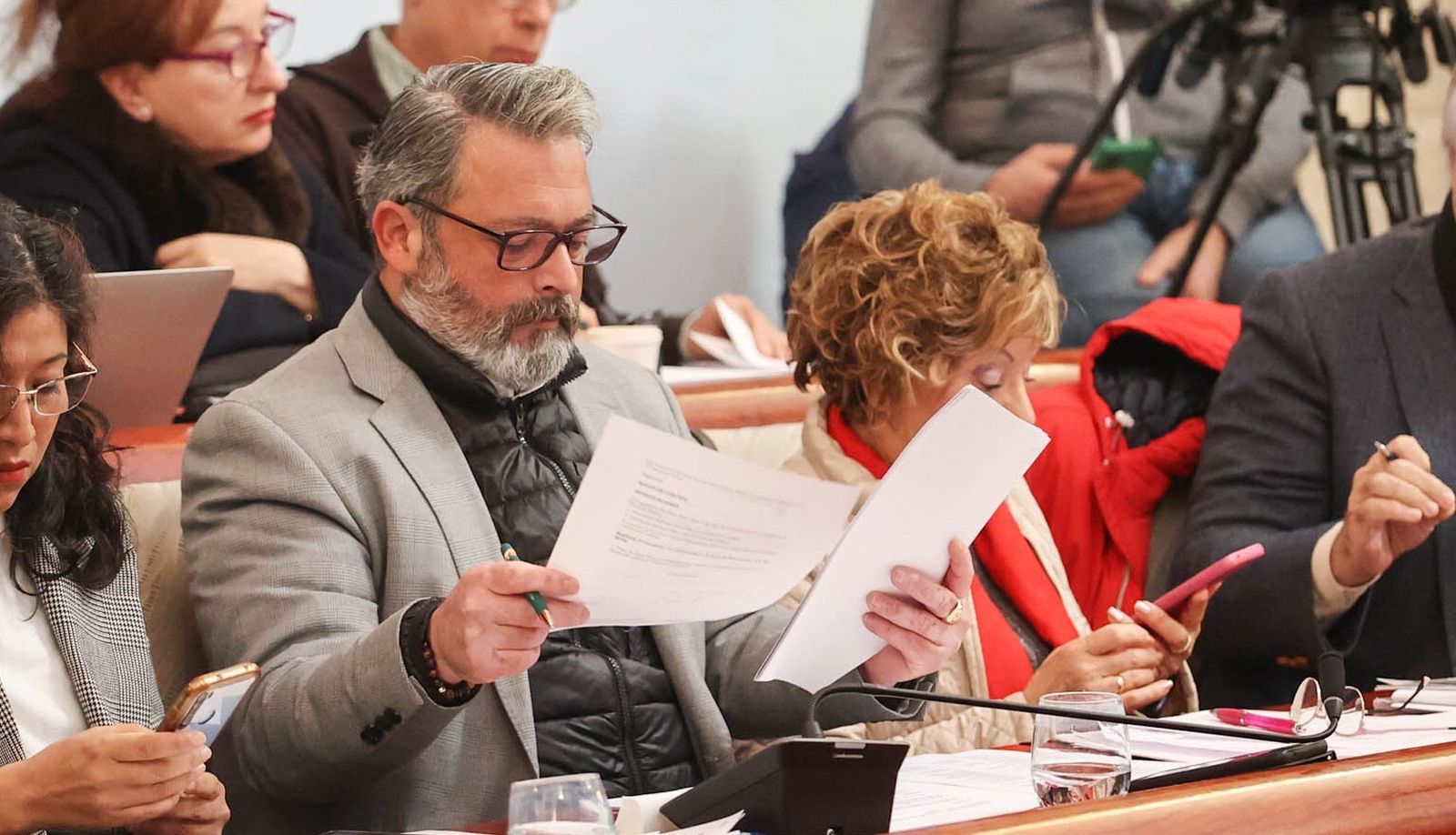 El concejal Rubén Pérez, durante un pleno.