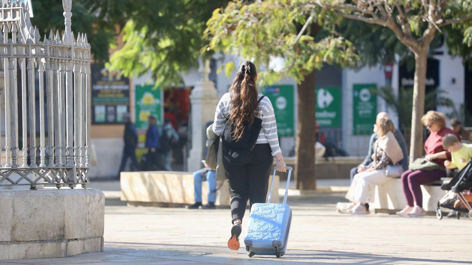 Turistas durante el puente de la Inmaculada en Málaga