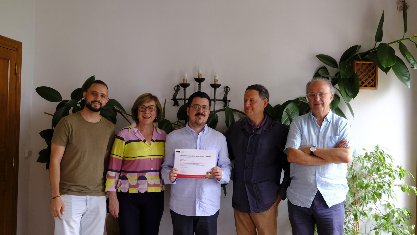 Entrega de diplomas a los alumnos del seminario de historia del Festival de Vélez Blanco