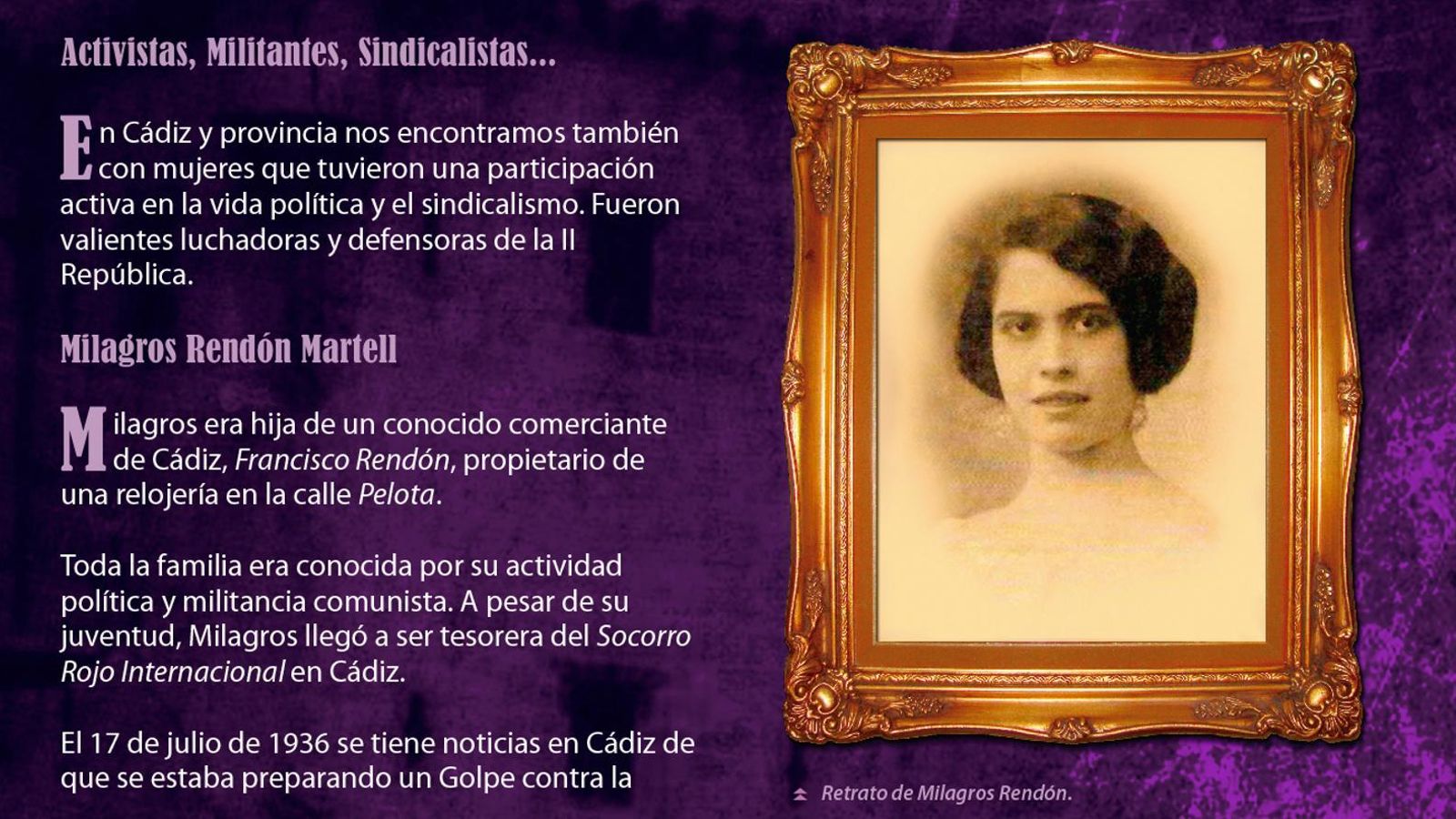 Milagros Rendón fue asesinada junto a su padre