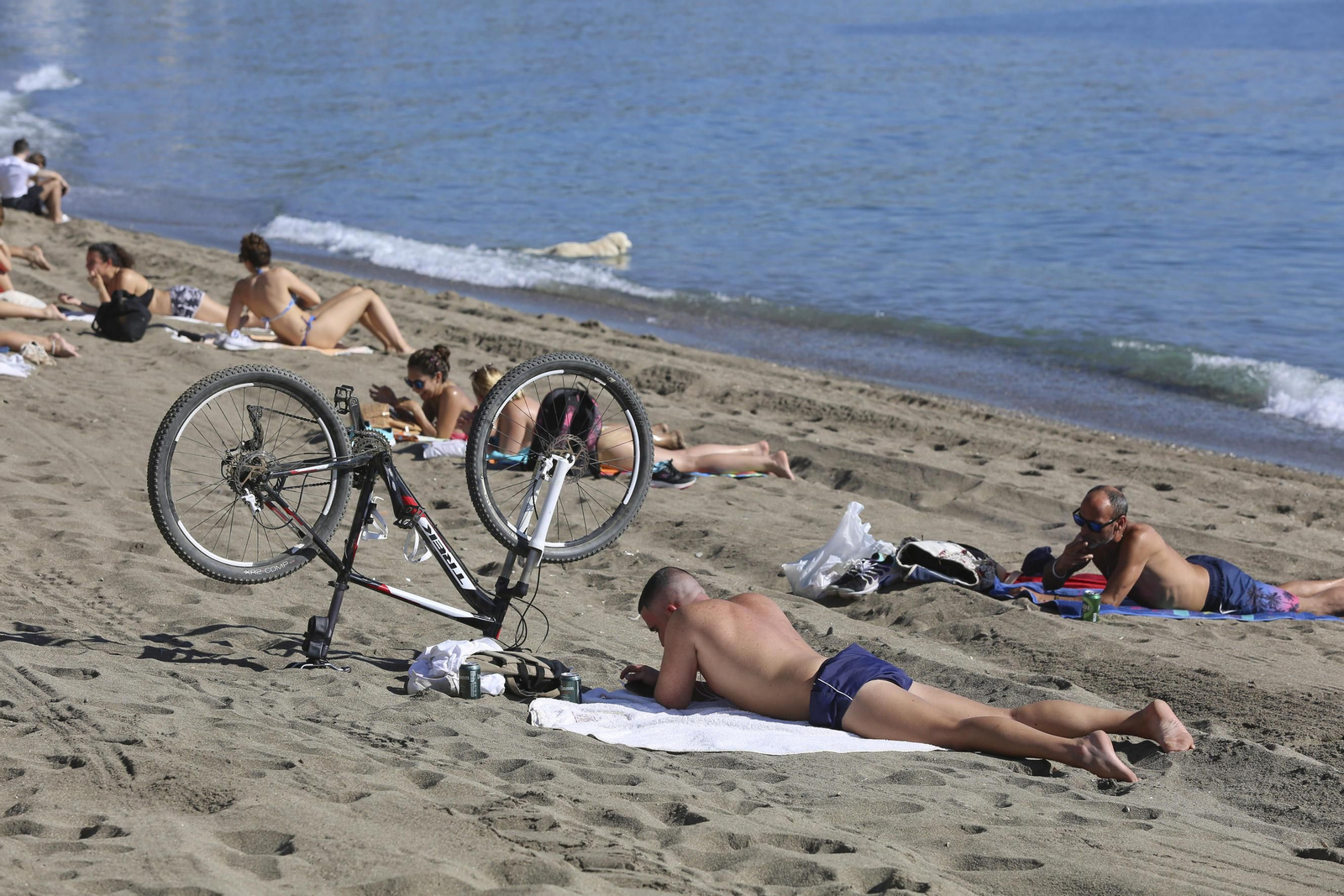 Fotos: Sol, playa y terrazas en un final de enero atípico en Málaga