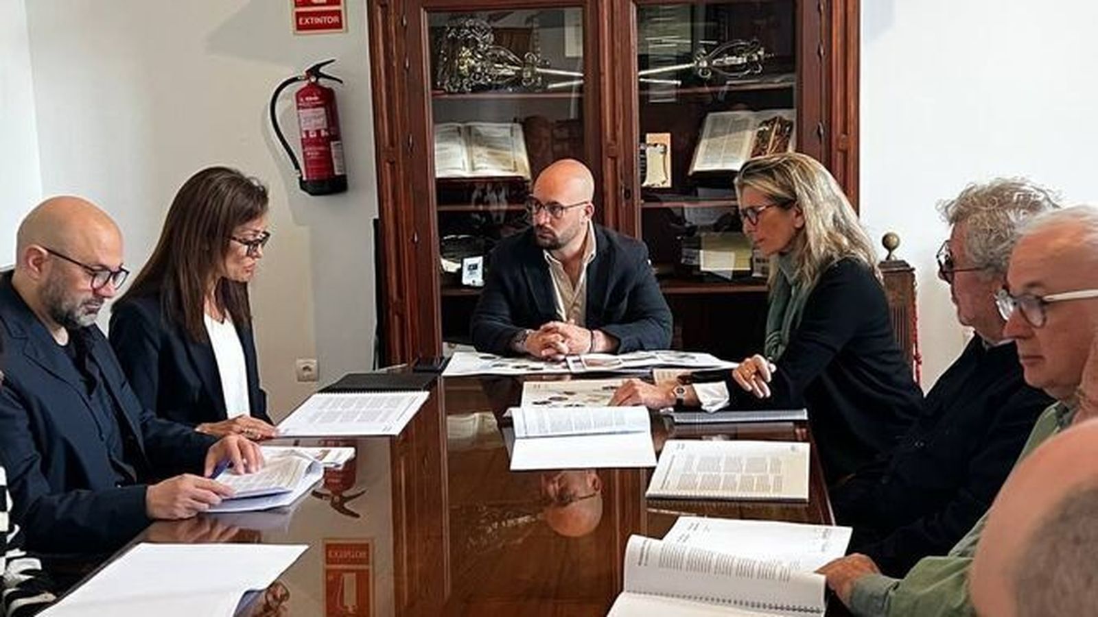 La reunión con el arquitecto y los inversores alemanes.