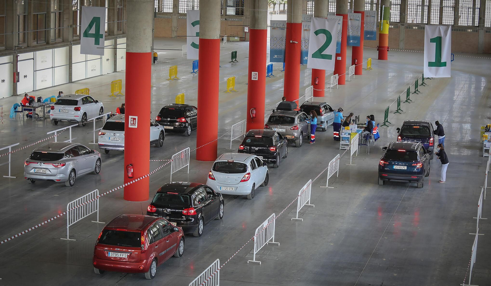 Vacunación masiva en Ifeca, días atrás.