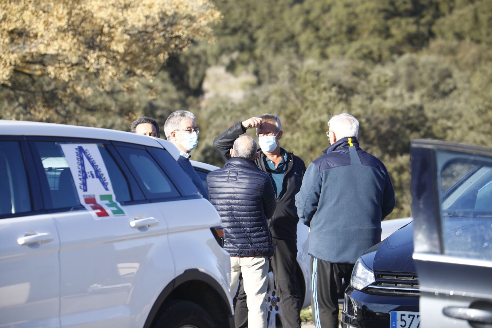 Las fotografías de la marcha lenta entre Córdoba y Badajoz para exigir la autovía A-81