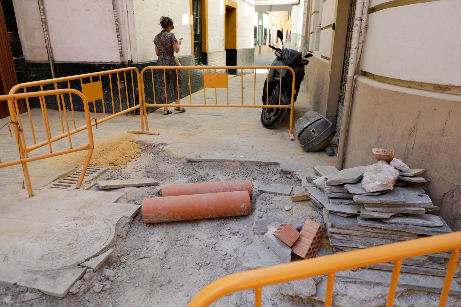 Las fotos de las obras en la calle Zaragoza de Sevilla