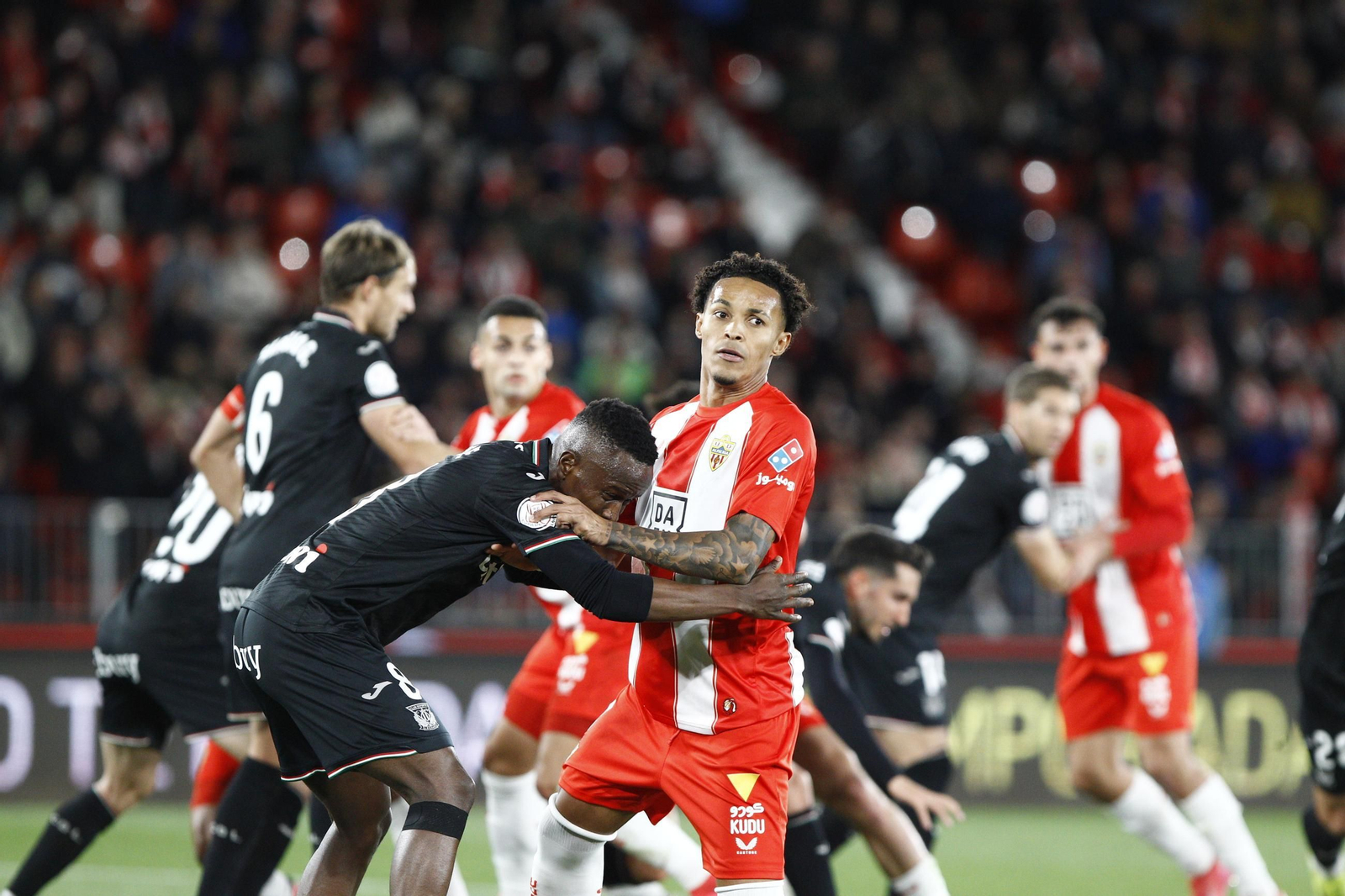 El partido U.D. Almería-C.D. Leganés de Copa del Rey, en imágenes