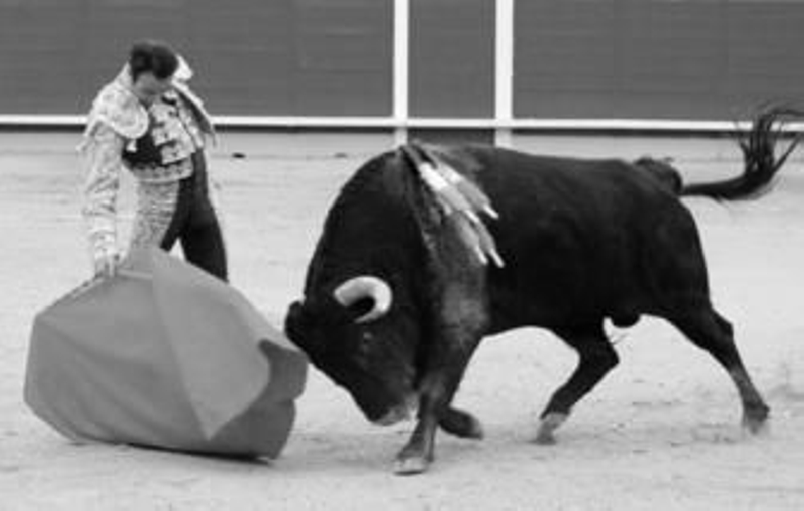 Enrique Ponce, que demostró una tarde más su madurez, traza un muletazo con la mano derecha.