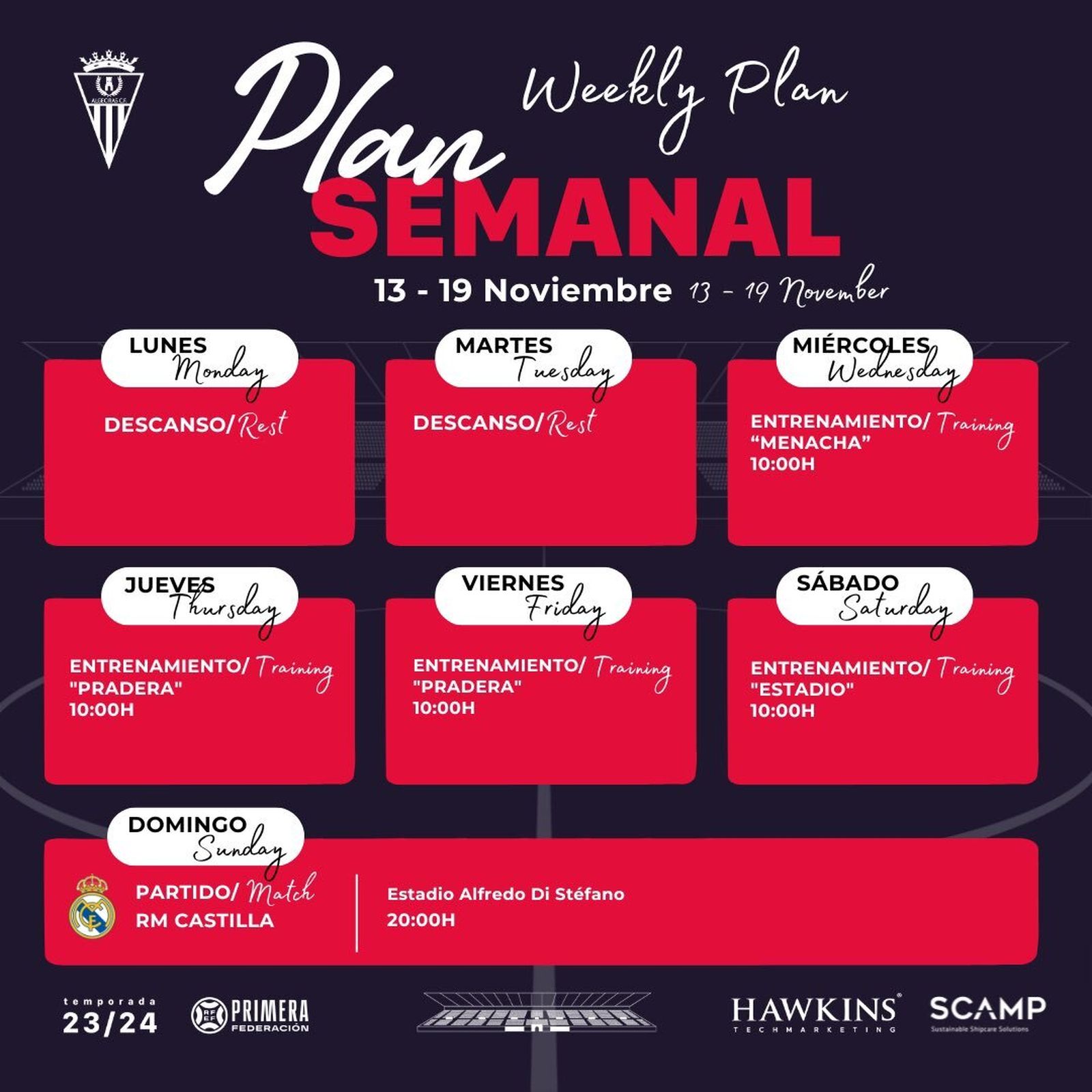 El plan de trabajo del Algeciras.