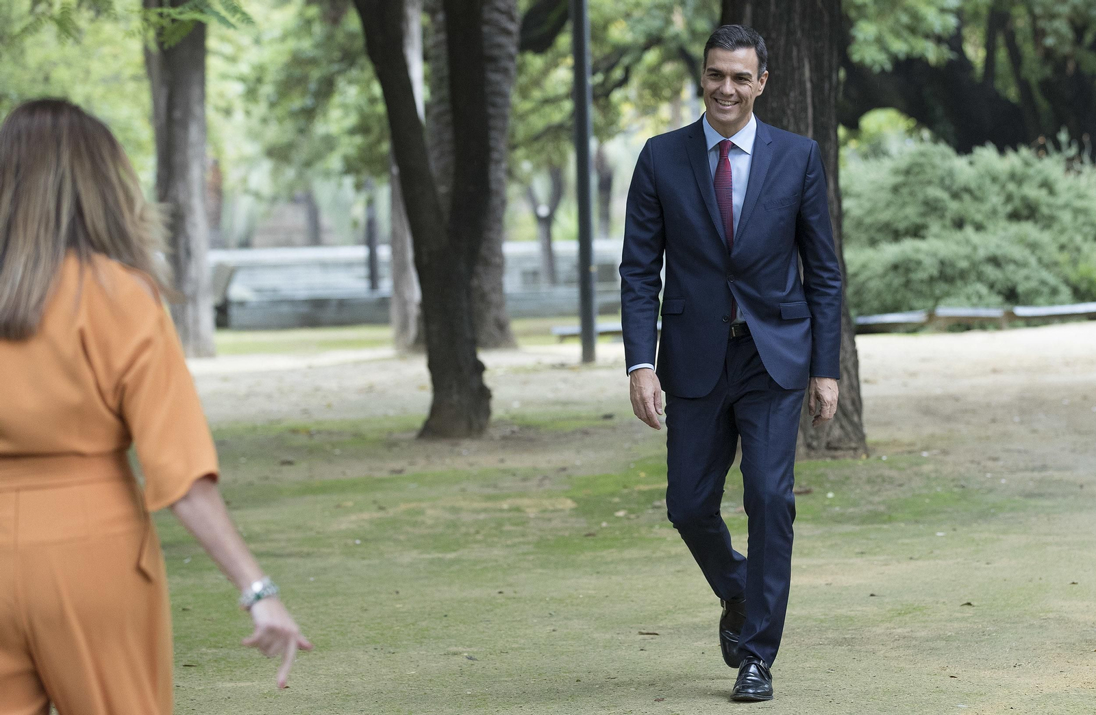 La reunión de Susana Díaz y Pedro Sánchez, en imágenes