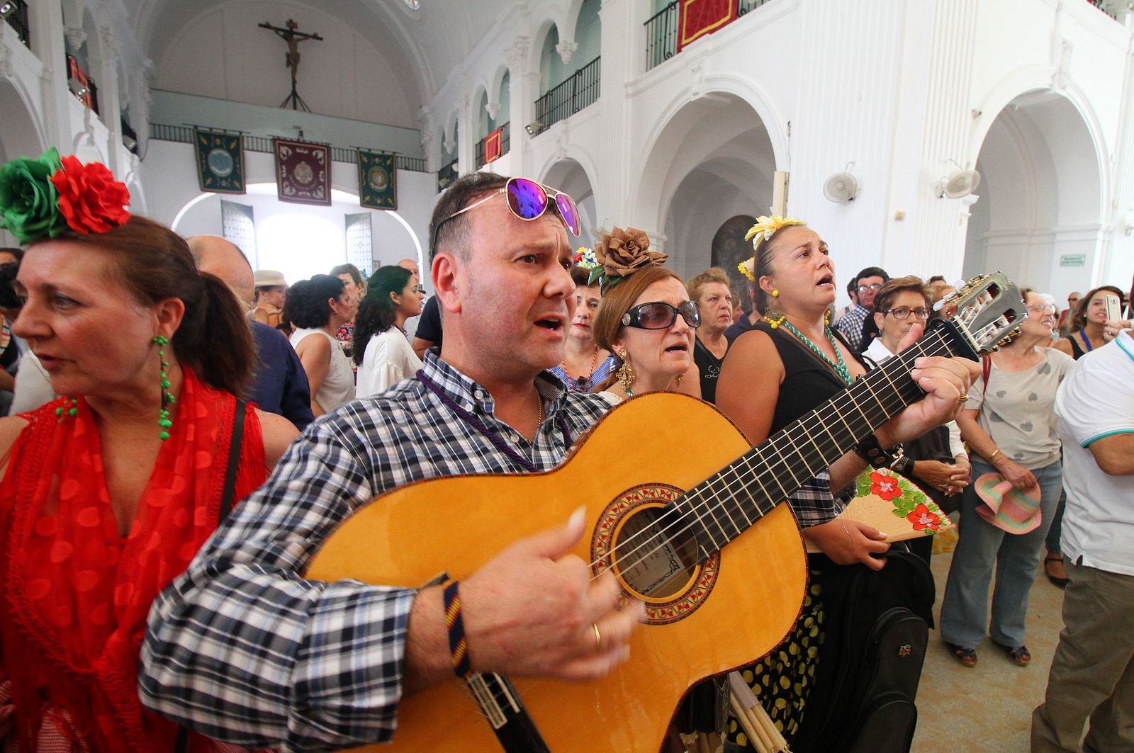 Ambiente en la aldea del Rocío.