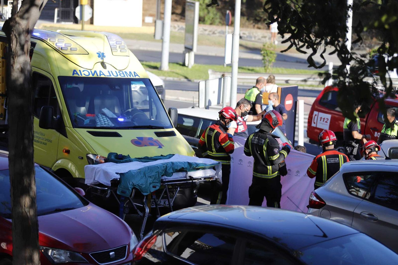 Accidente en la avenida Federico Mayo.