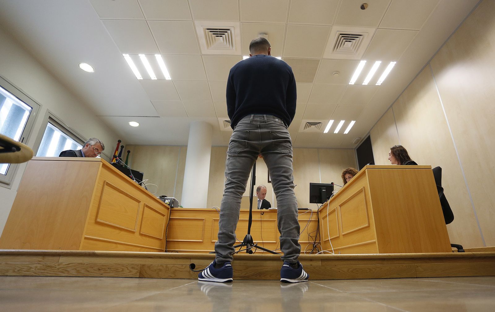 Ángel Boza, de la Manada, durante su declaración como acusado.