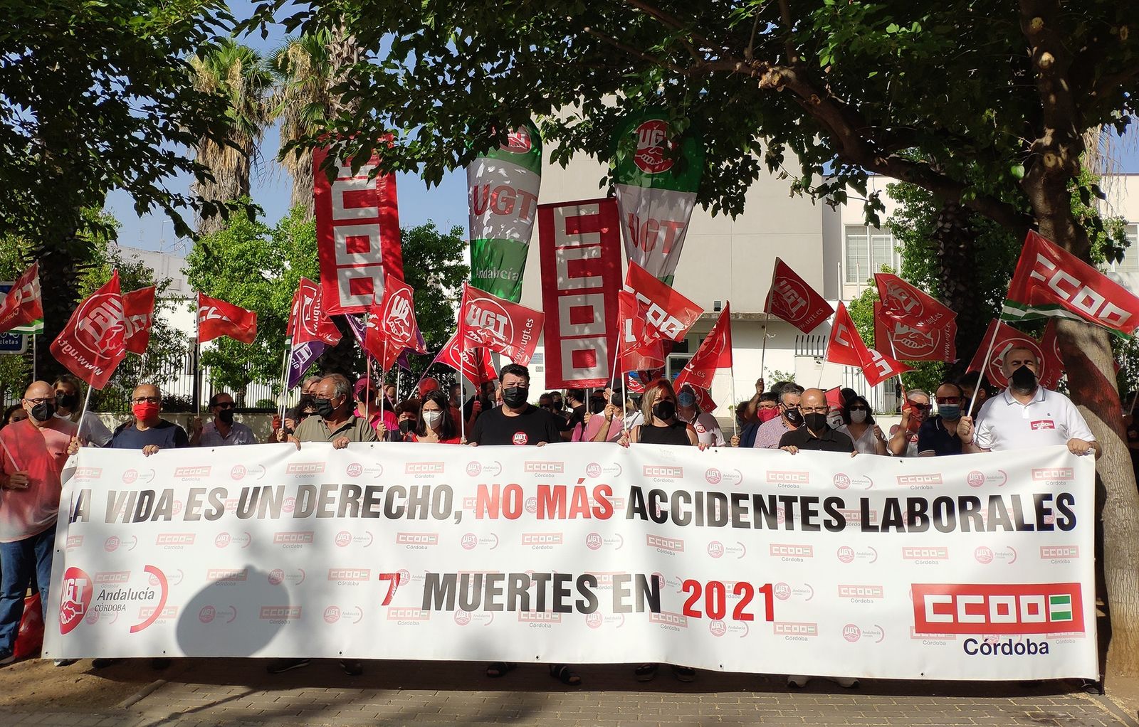 Manifestación en Córdoba por la siniestralidad laboral.