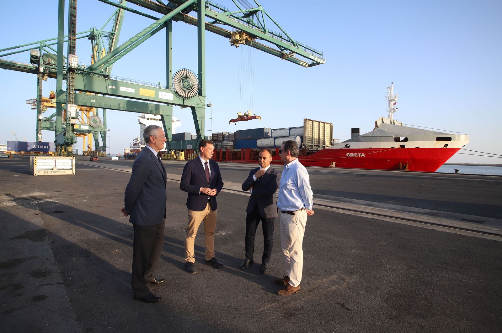 Presentación de la nueva línea de contenedores entre Huelva y Marruecos.
