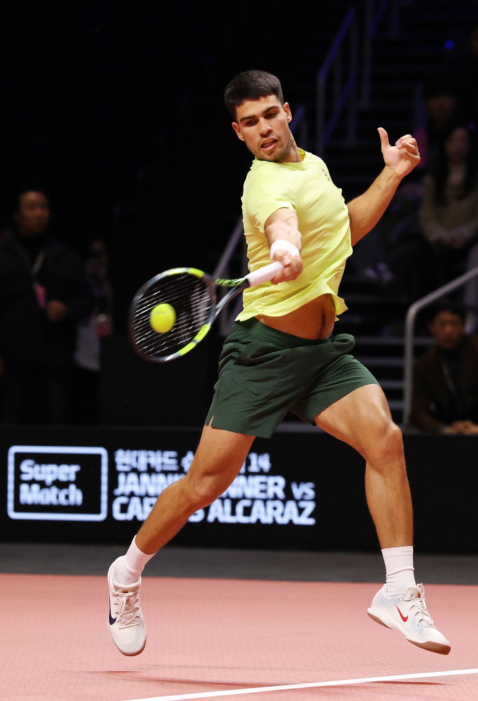 Las fotos de la exhibición entre Alcaraz y Sinner