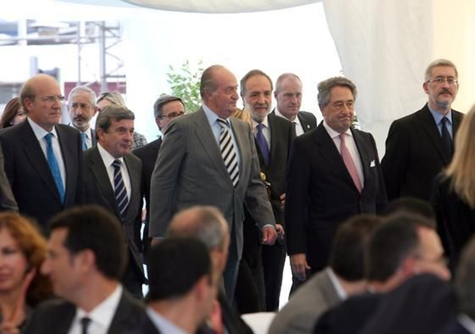 EL Rey conmemora el 40 aniversario de la metalúrgica Atlantic Copper. / Espínola