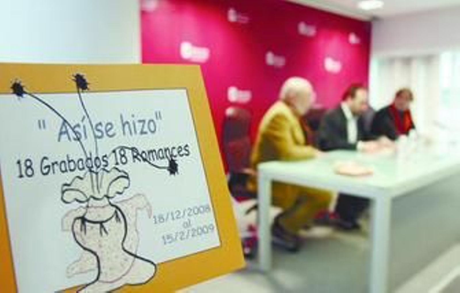 Un momento de la presentación de los grabados, ayer, en Fuente Vaqueros.