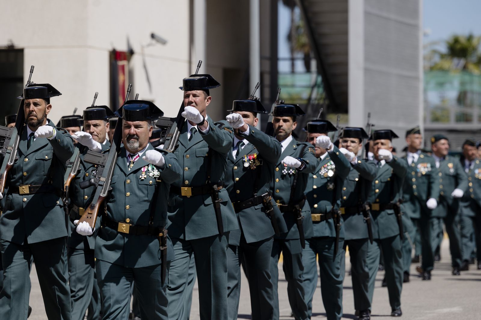 Toma de posesión del coronel Luis Martín Velasco como jefe de la Comandancia de la Guardia Civil  de Cádiz