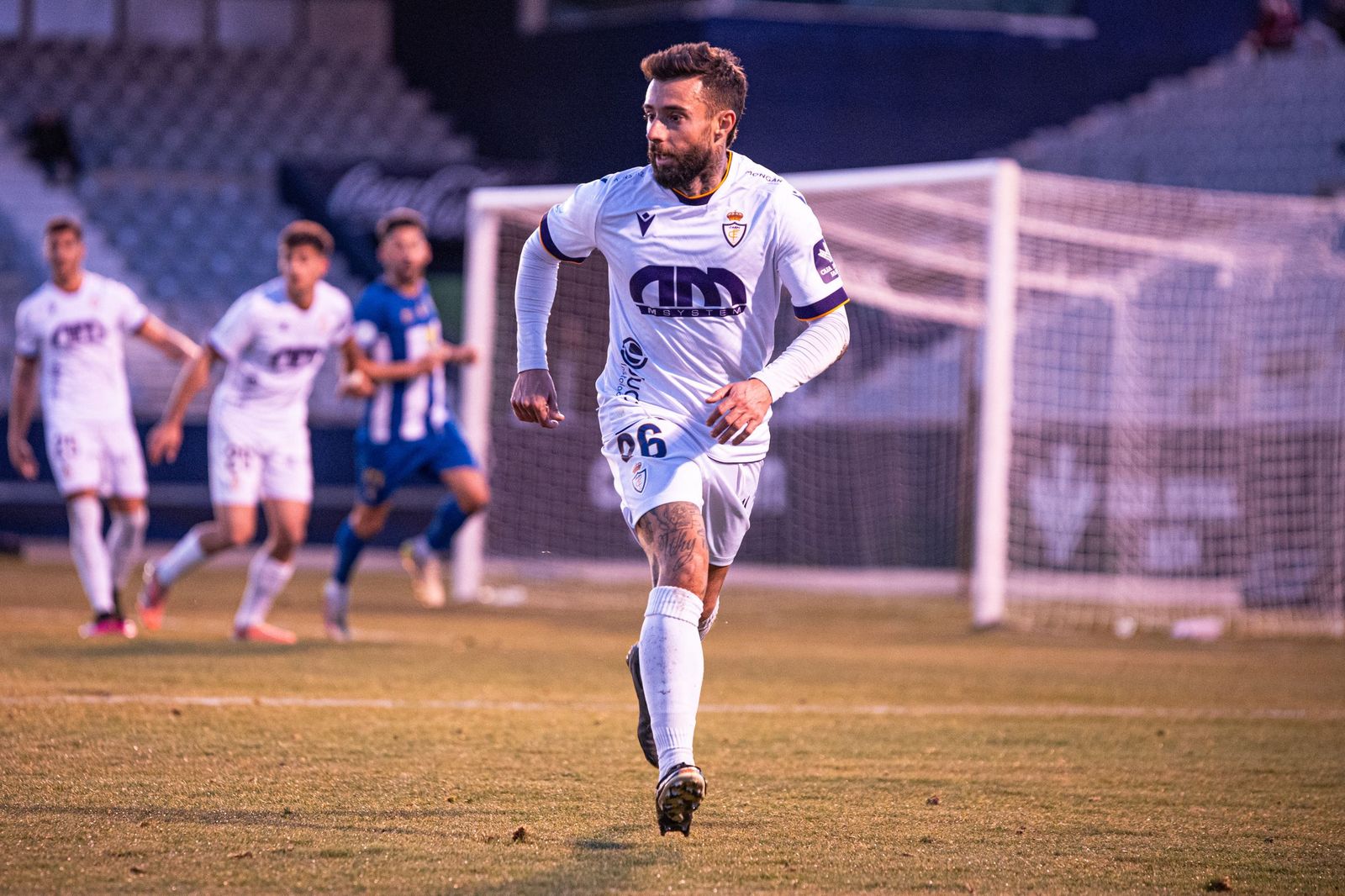 Ñito González, en el partido ante el Lorca Deportiva.