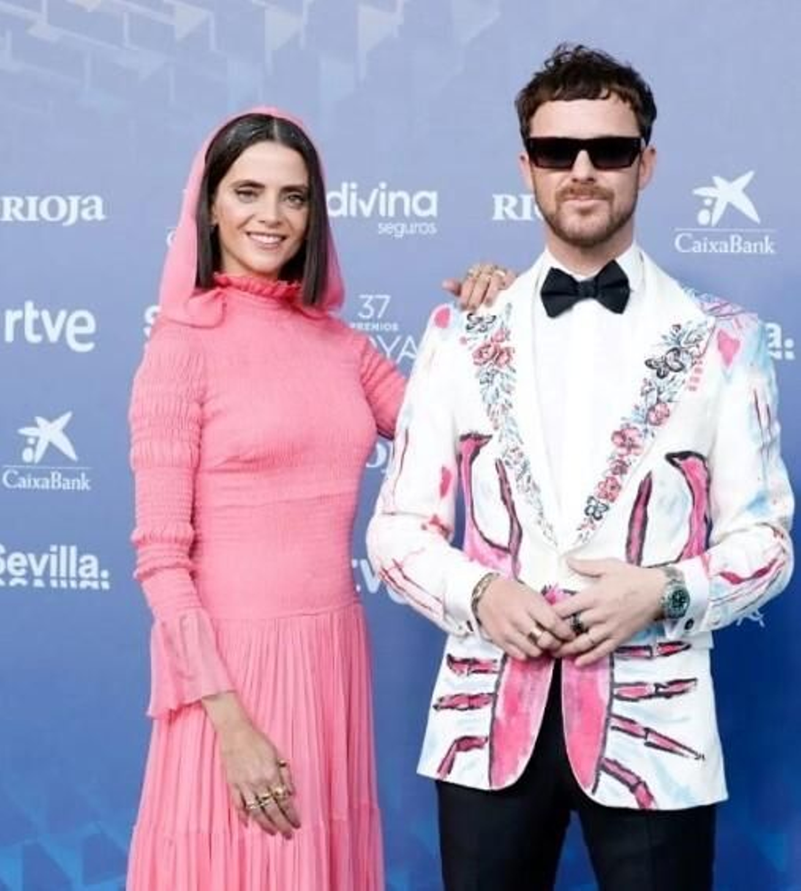 Macarena Gómez, vestida de Teresa Helbig, acudió con su marido, Aldo Comas