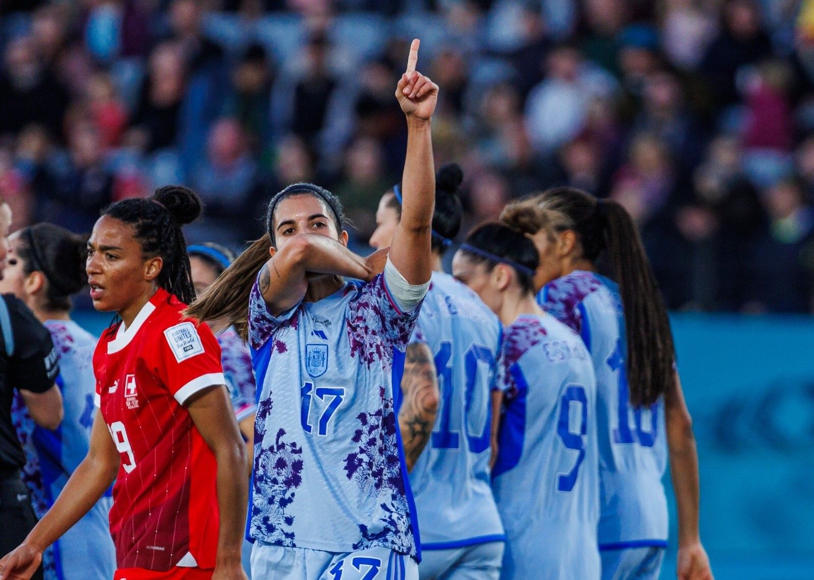 Las fotos de la goleada de España a Suiza en el Mundial femenino