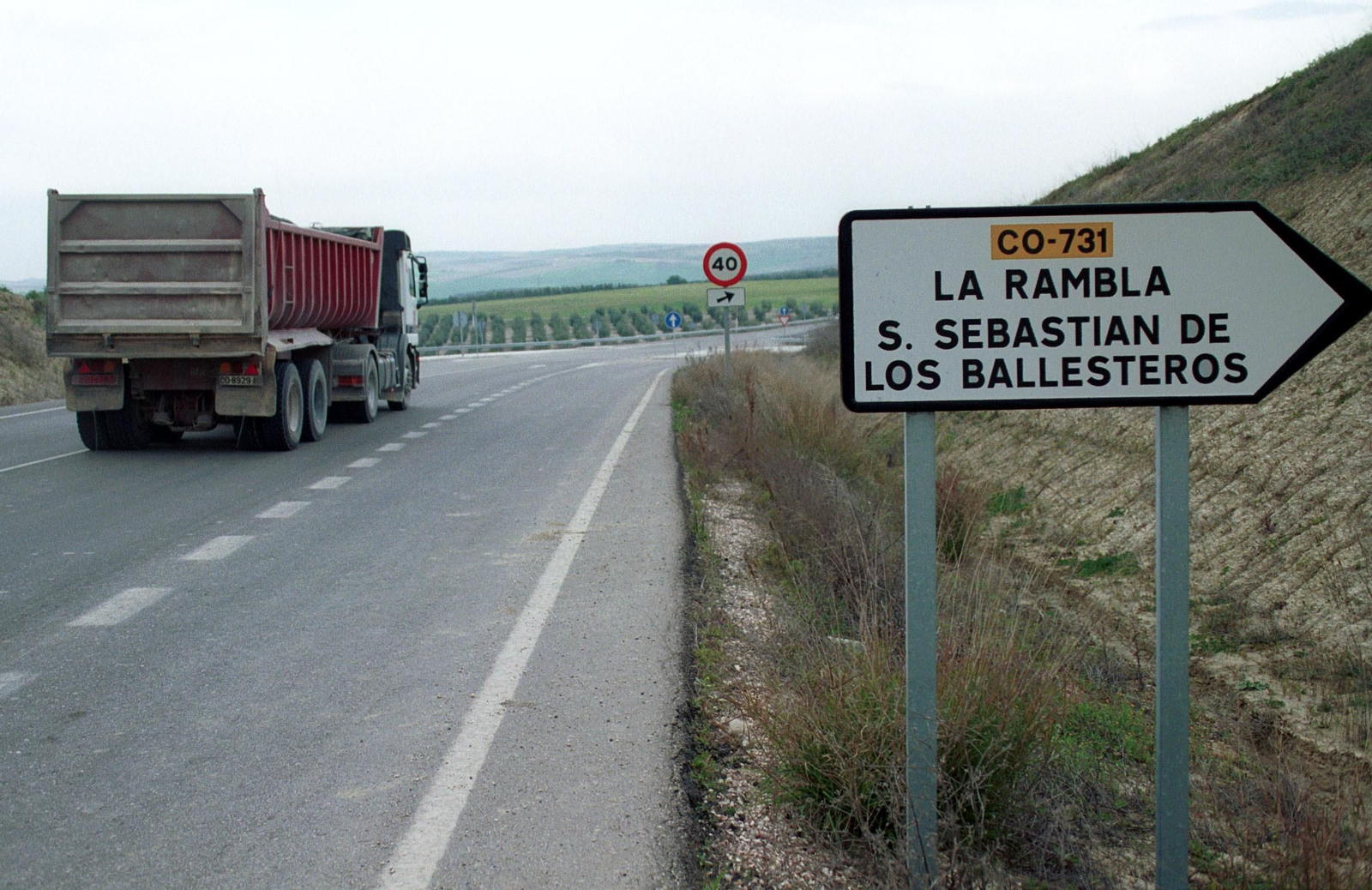 Carretera en la que se produjo el accidente con el patinete eléctrico.