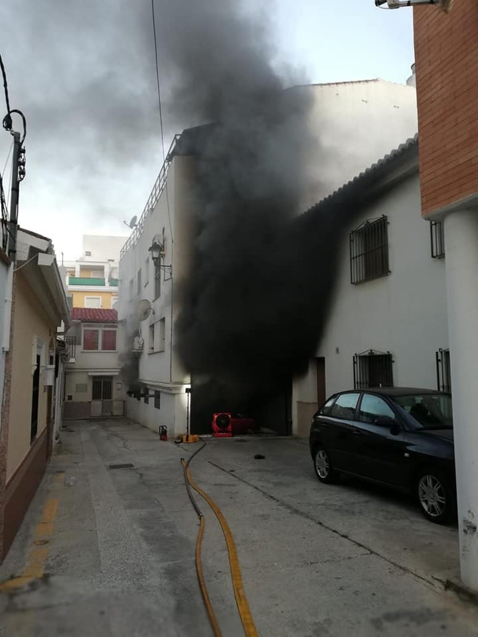 Incendio en un garaje de Vélez-Málaga