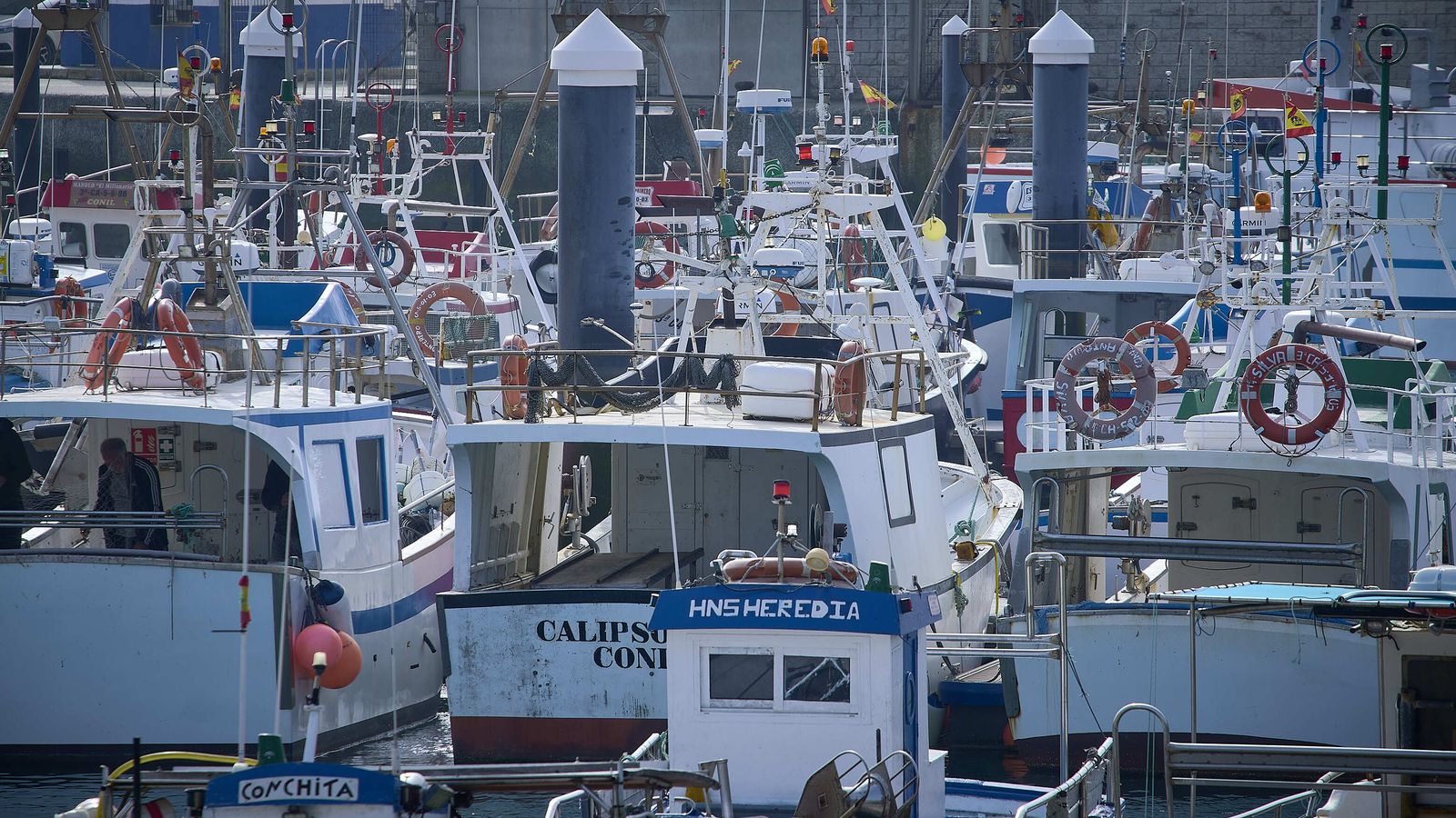 Barcos en el puerto pesquero de Conil.