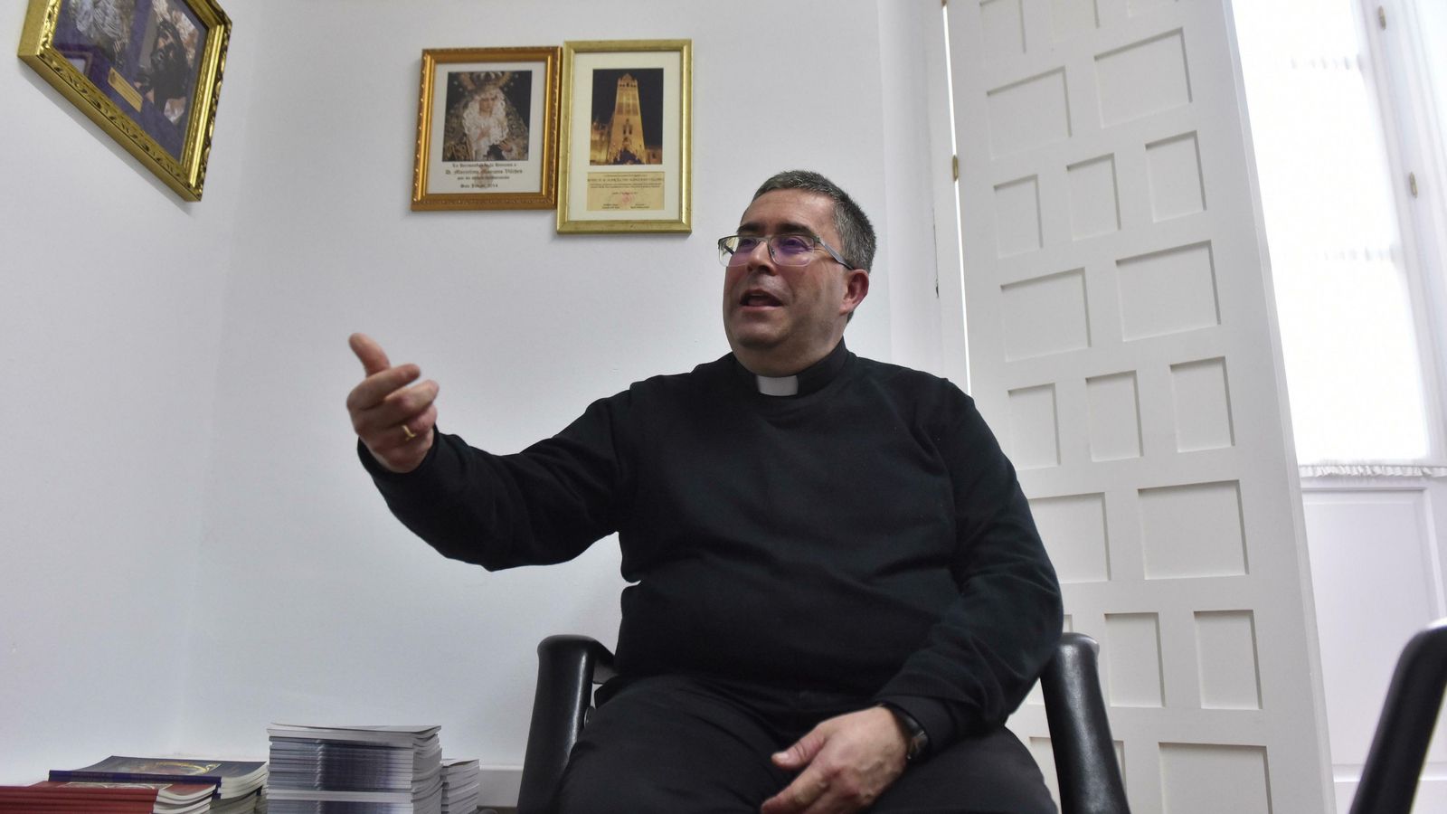 Marcelino Manzano durante la entrevista.