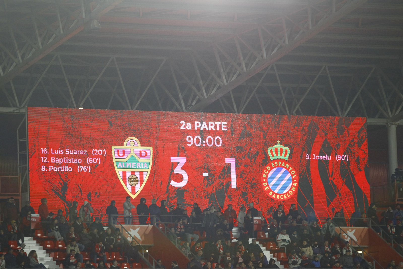 Imágenes del partido U.D. Almería-R.C.D. Espanyol