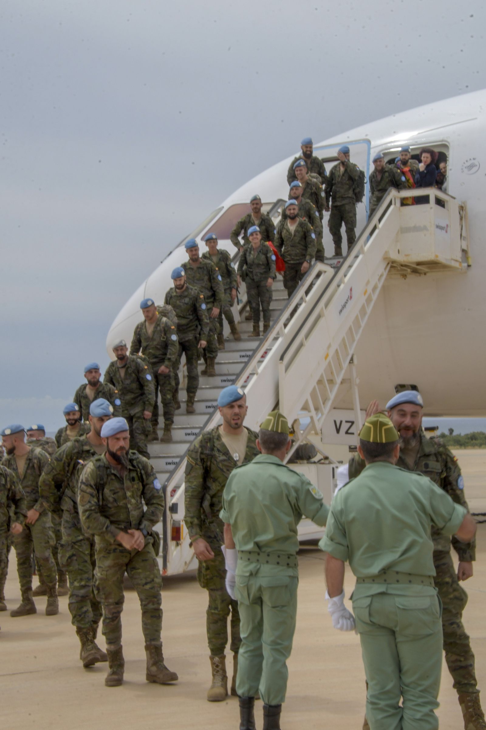 Los legionarios y el resto de militares han aterrizado en el aeropuerto de Almería.