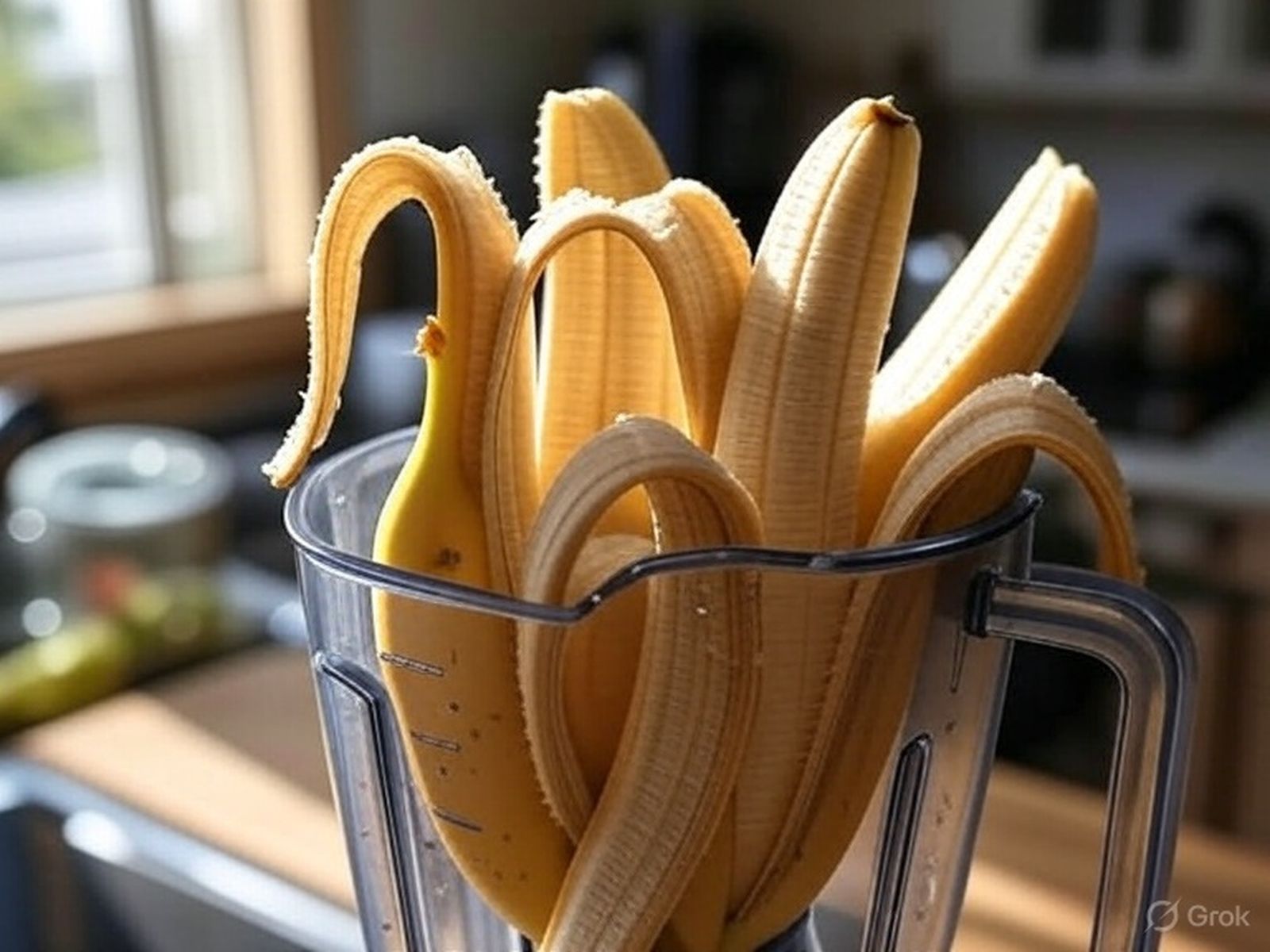 Plátanos en una licuadora