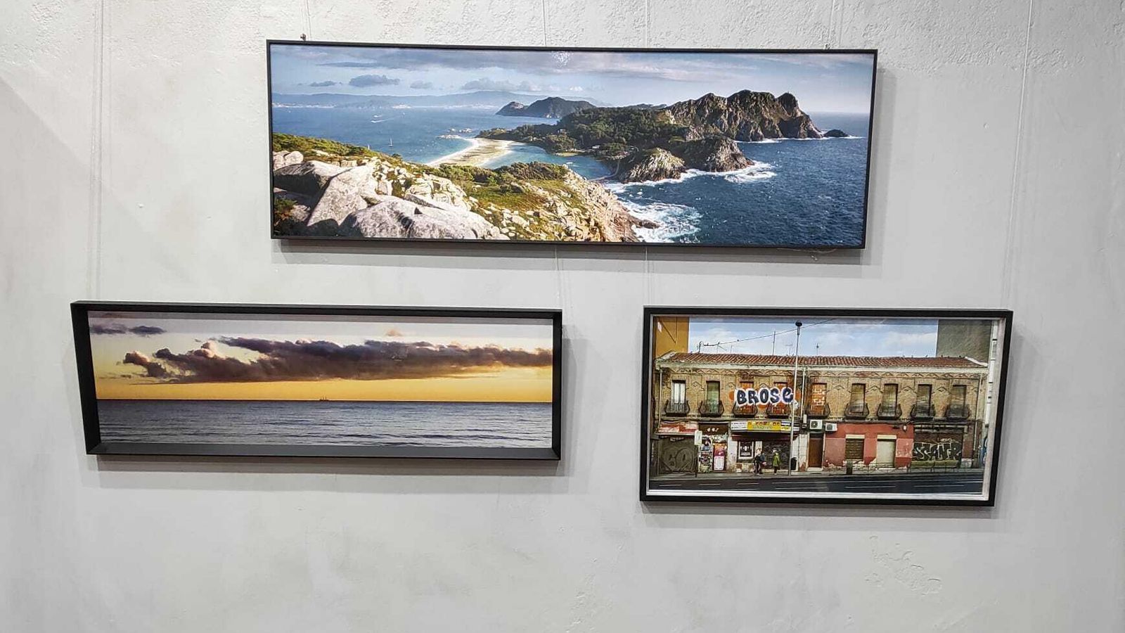 Algunas de las diez obras expuestas.