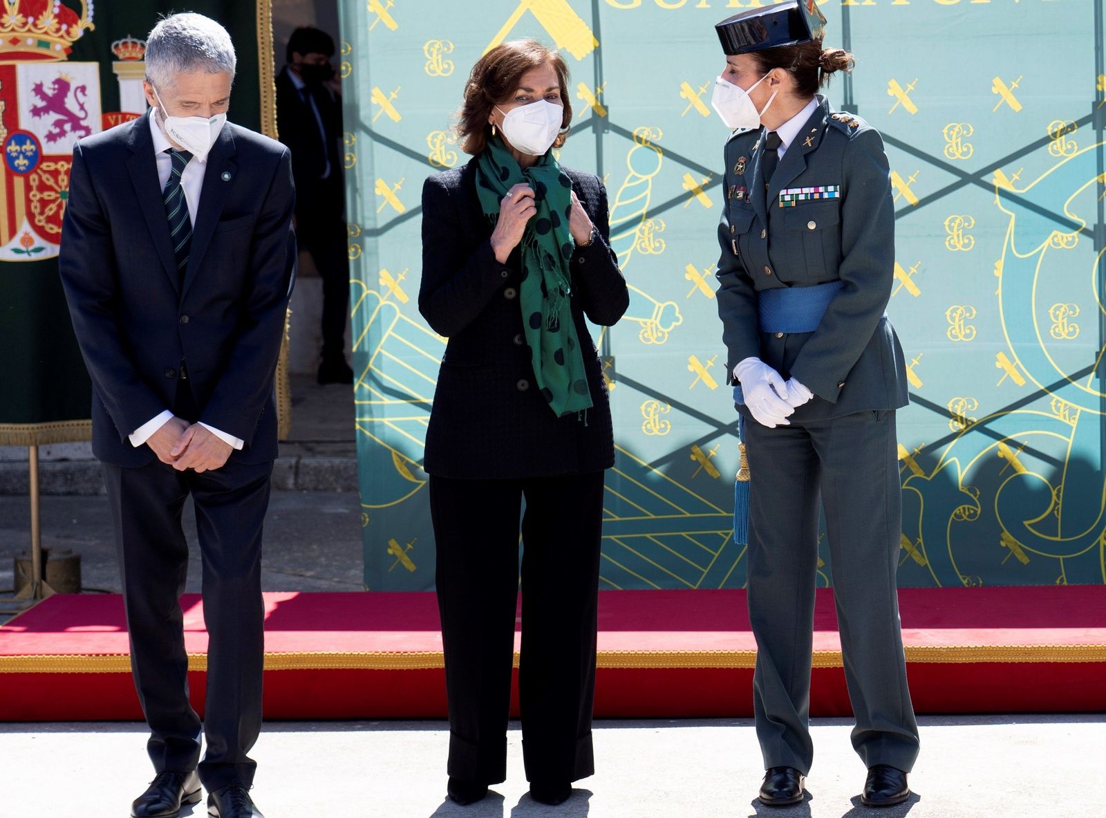 El ministro del Interior, Fernando Grande-Marlaska, durante un acto de la Guardia Civil este lunes en Teruel.