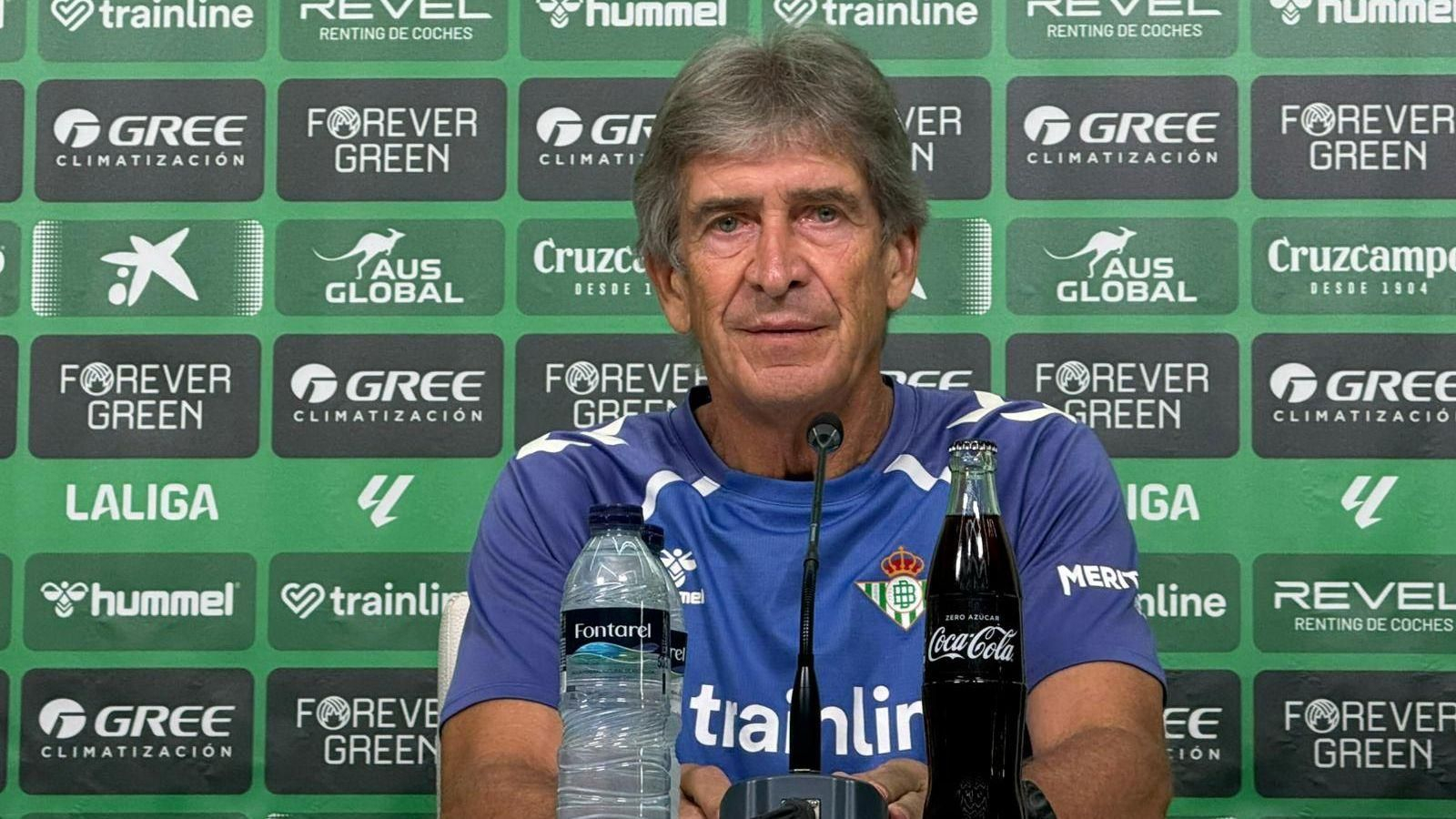 Manuel Pellegrini en la rueda de prensa previa al encuentro contra el Celta de Vigo