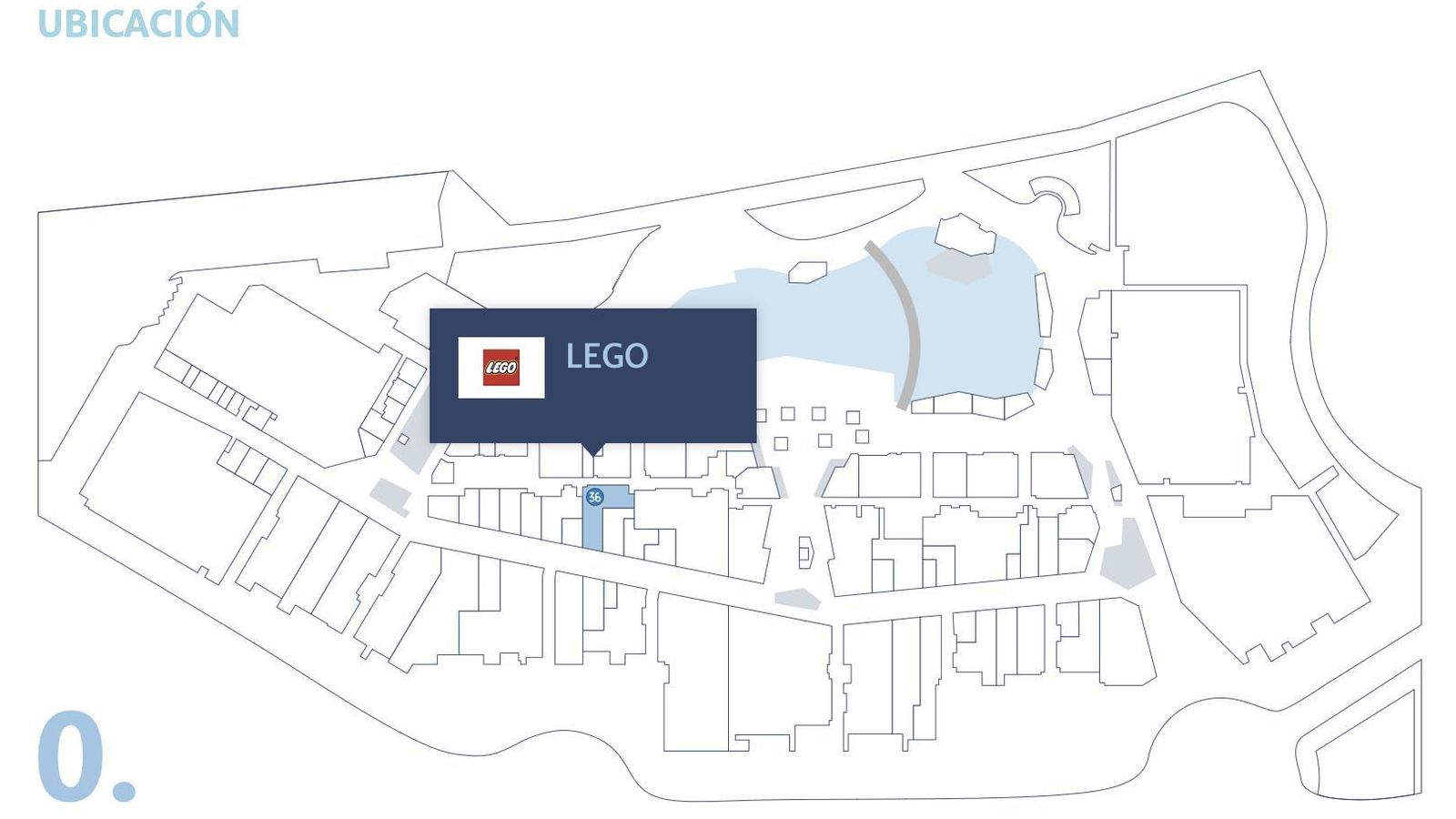 Ubicación de la tienda Lego en el centro comercial Lagoh