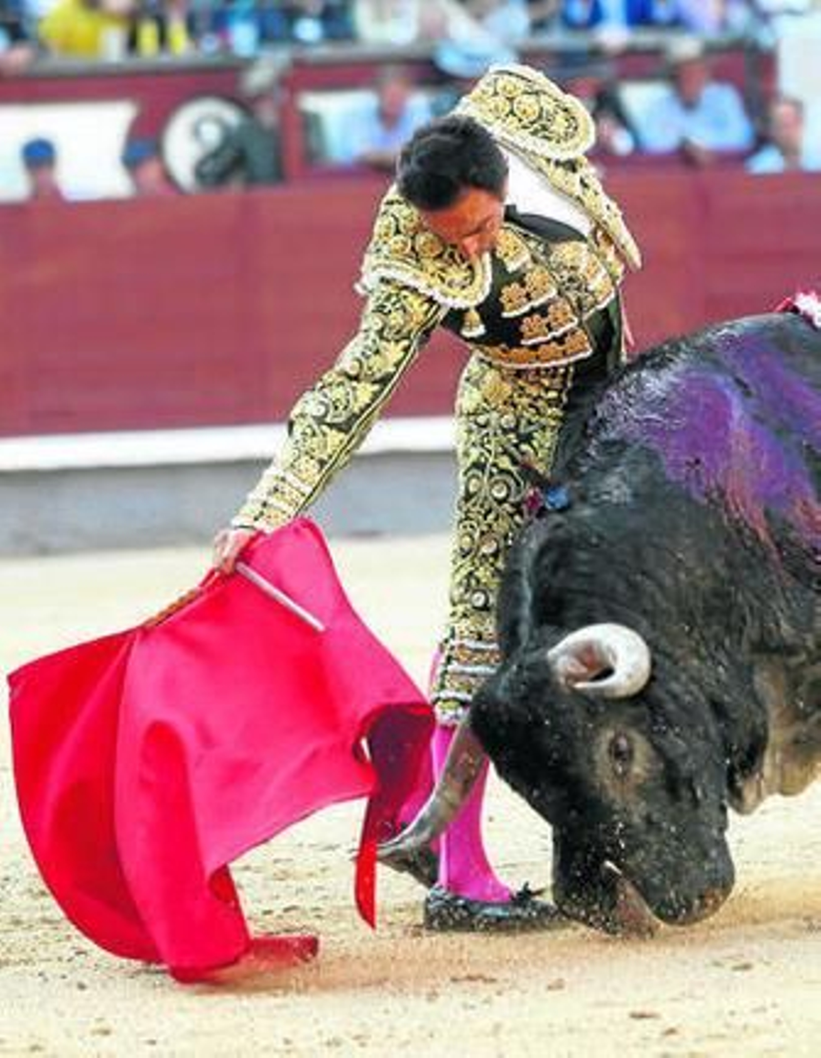 El Cid, en un derechazo al buen tercer toro de Victorino Martín.