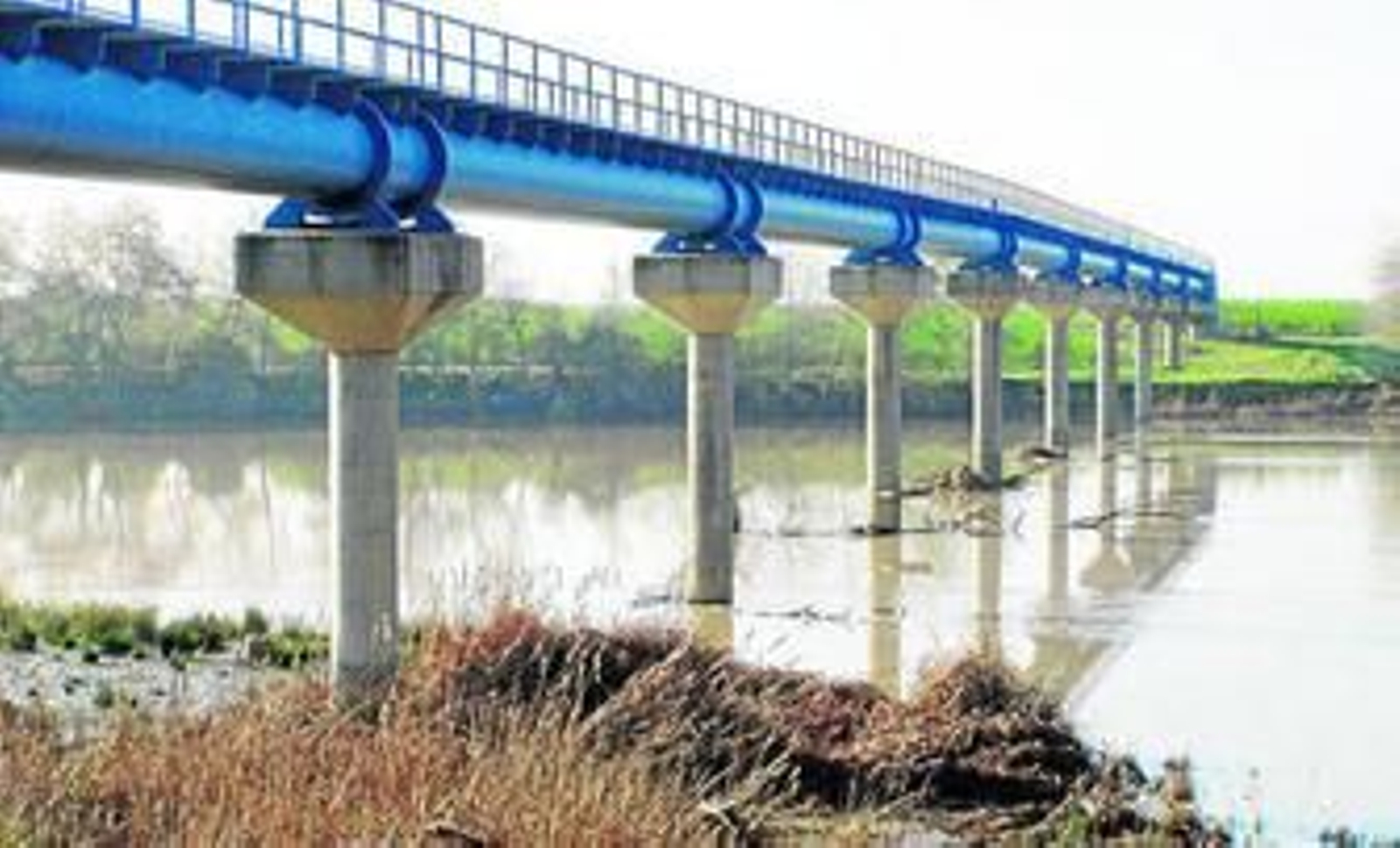 Un tramo de la red del Huesna, con más de 200 kilómetros, que van de la Sierra Norte a El Coronil.