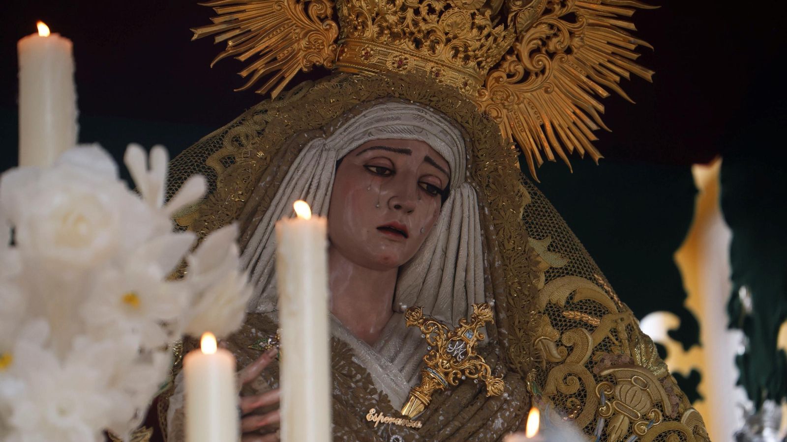 La Virgen de la Esperanza del Valle, el pasado Jueves Santo.