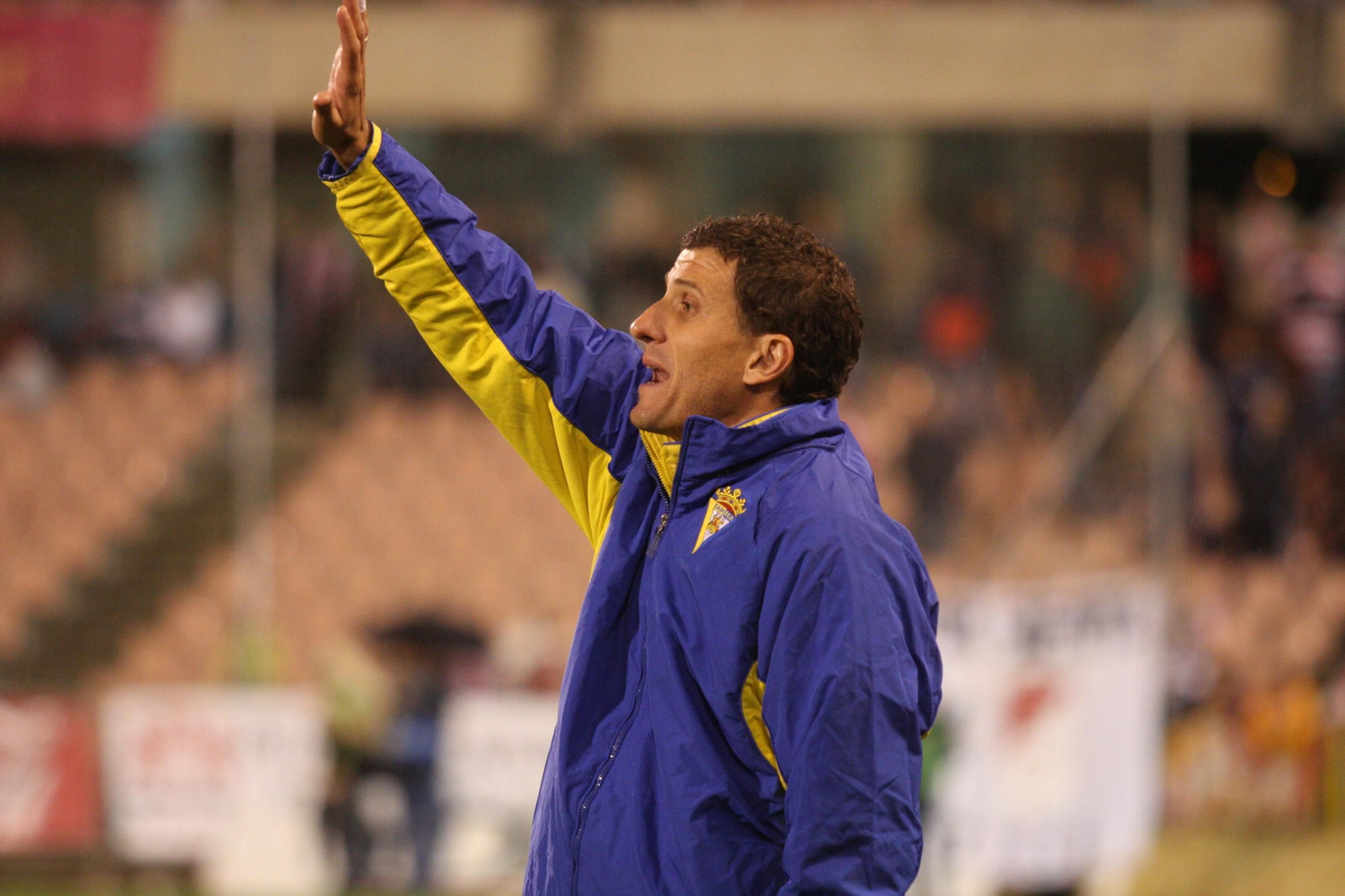 Javi Gracia, en su etapa como técnico del Cádiz.