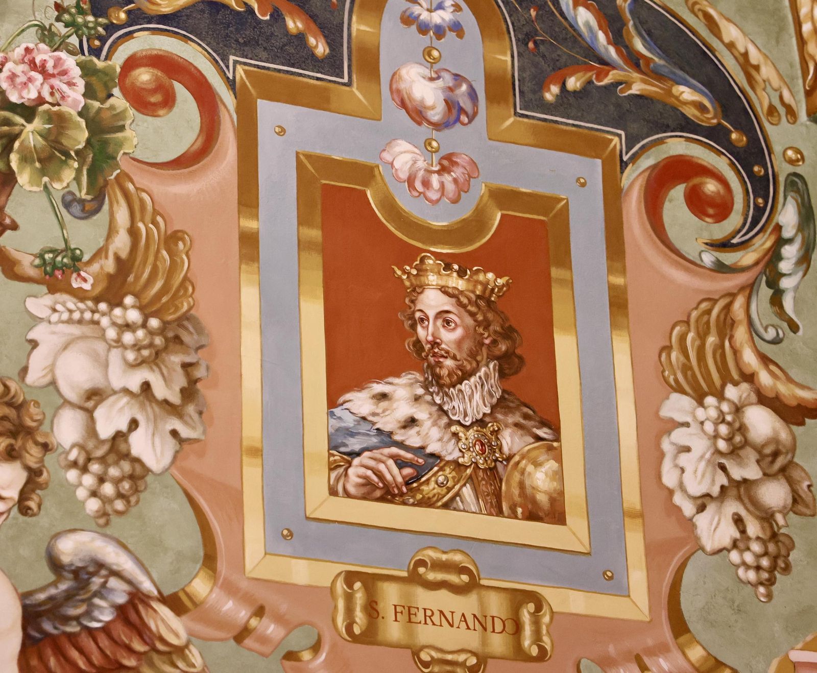 Decoración pictórica de la antesala del camarín de la Virgen de la Esperanza