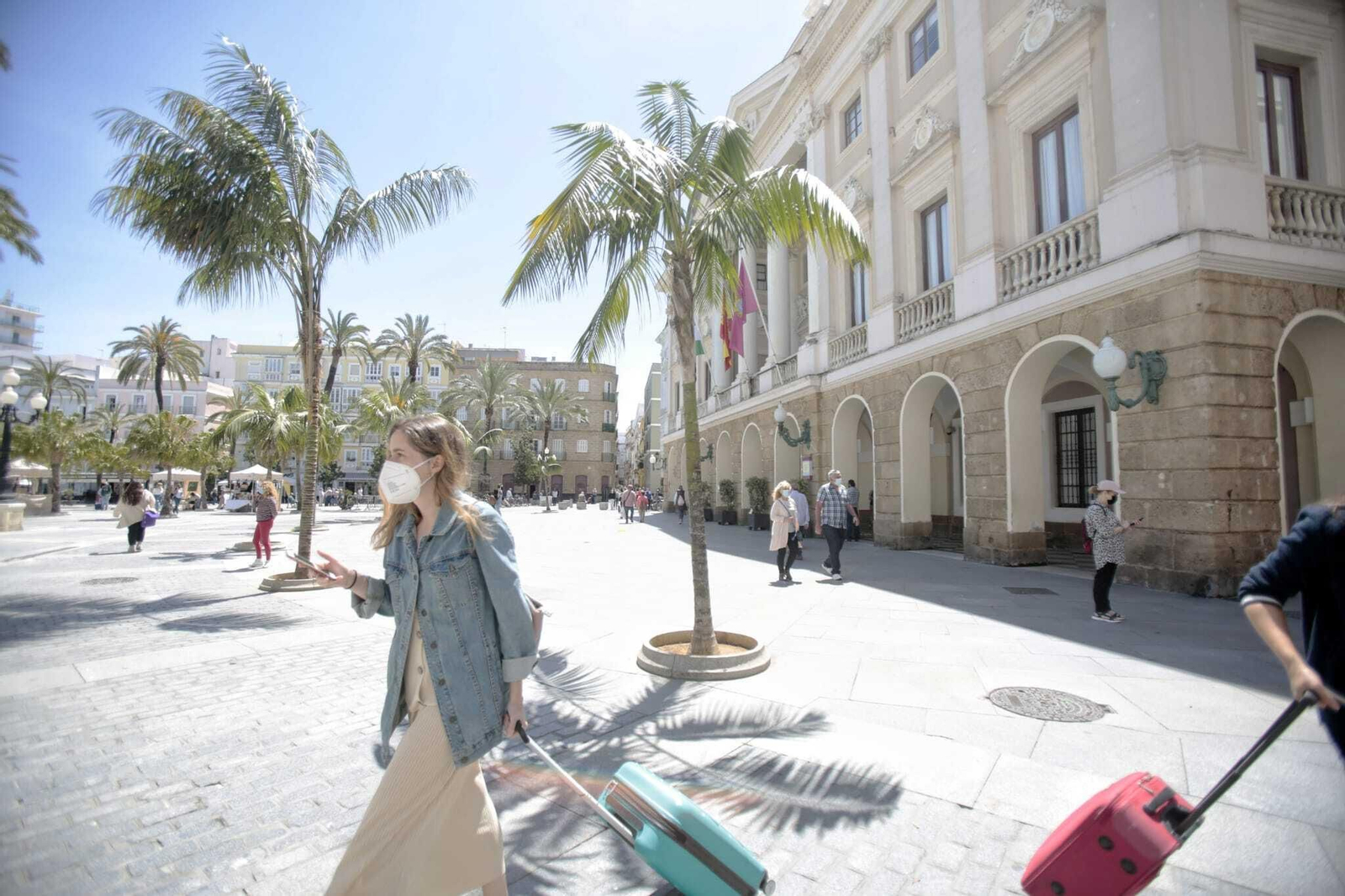 Turistas en Cádiz el pasado fin de semana.